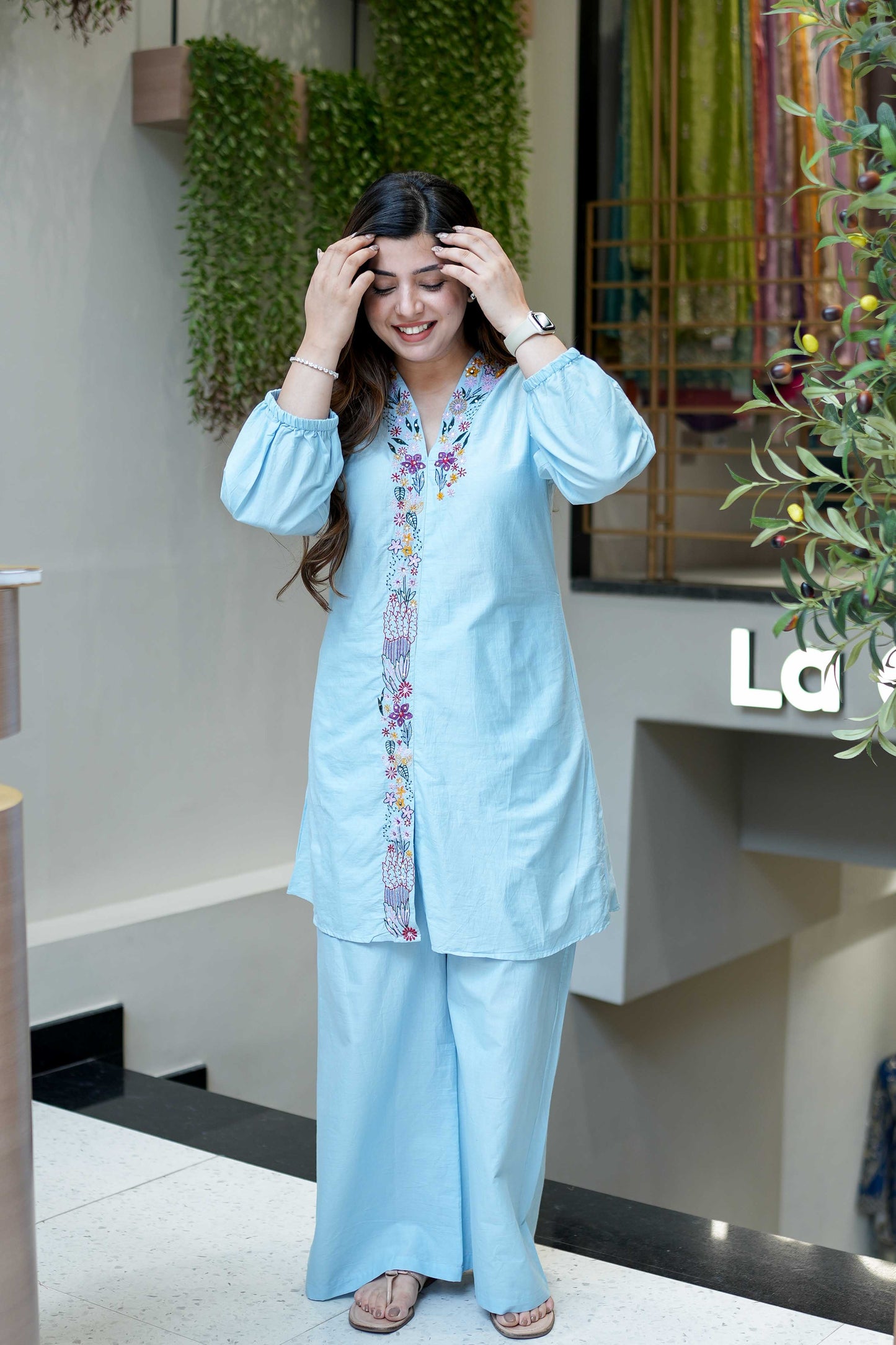 Vrinah Embriodered Cotton Cordet