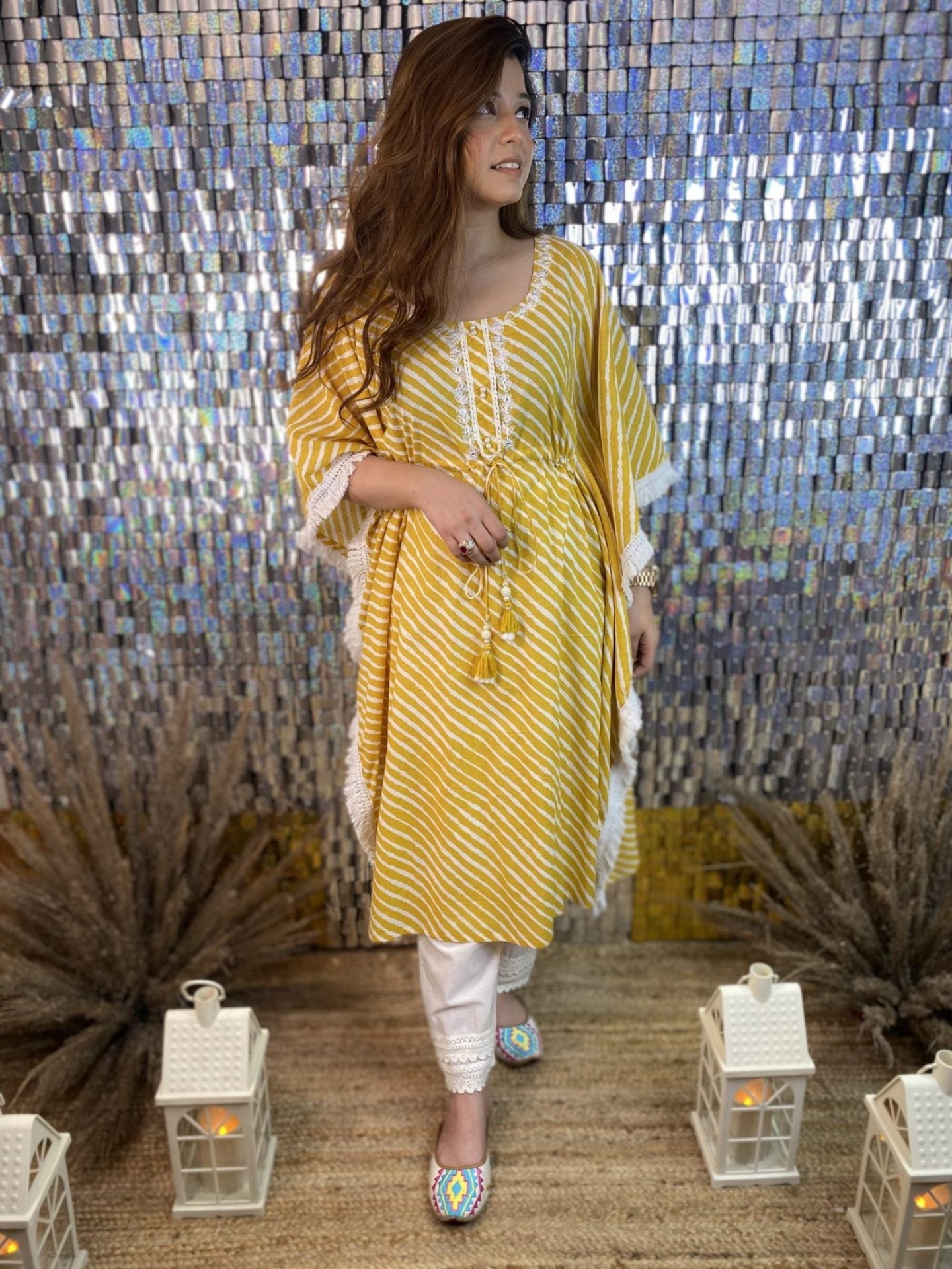 Yellow Stripes Plazo Set