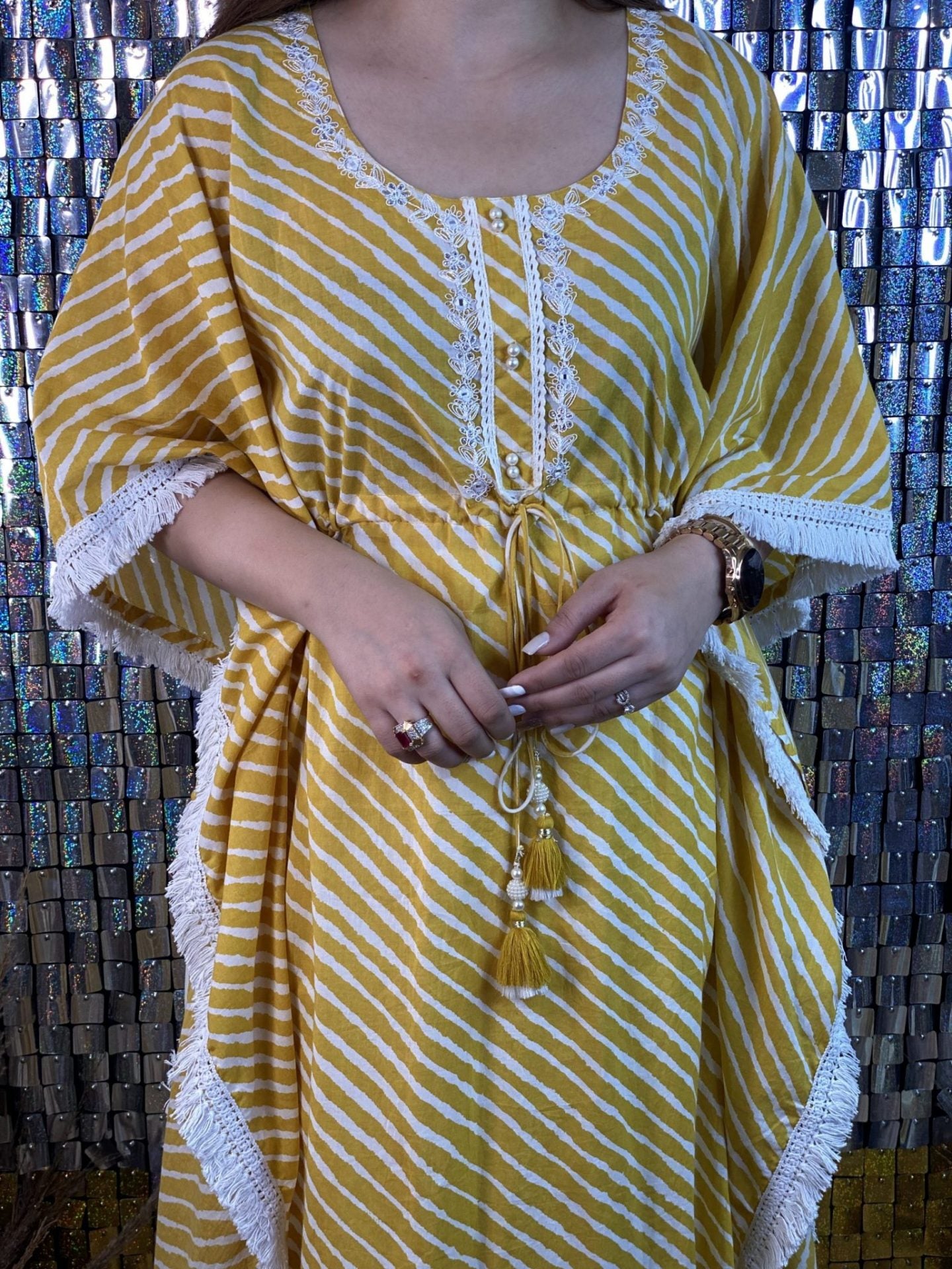 Yellow Stripes Plazo Set