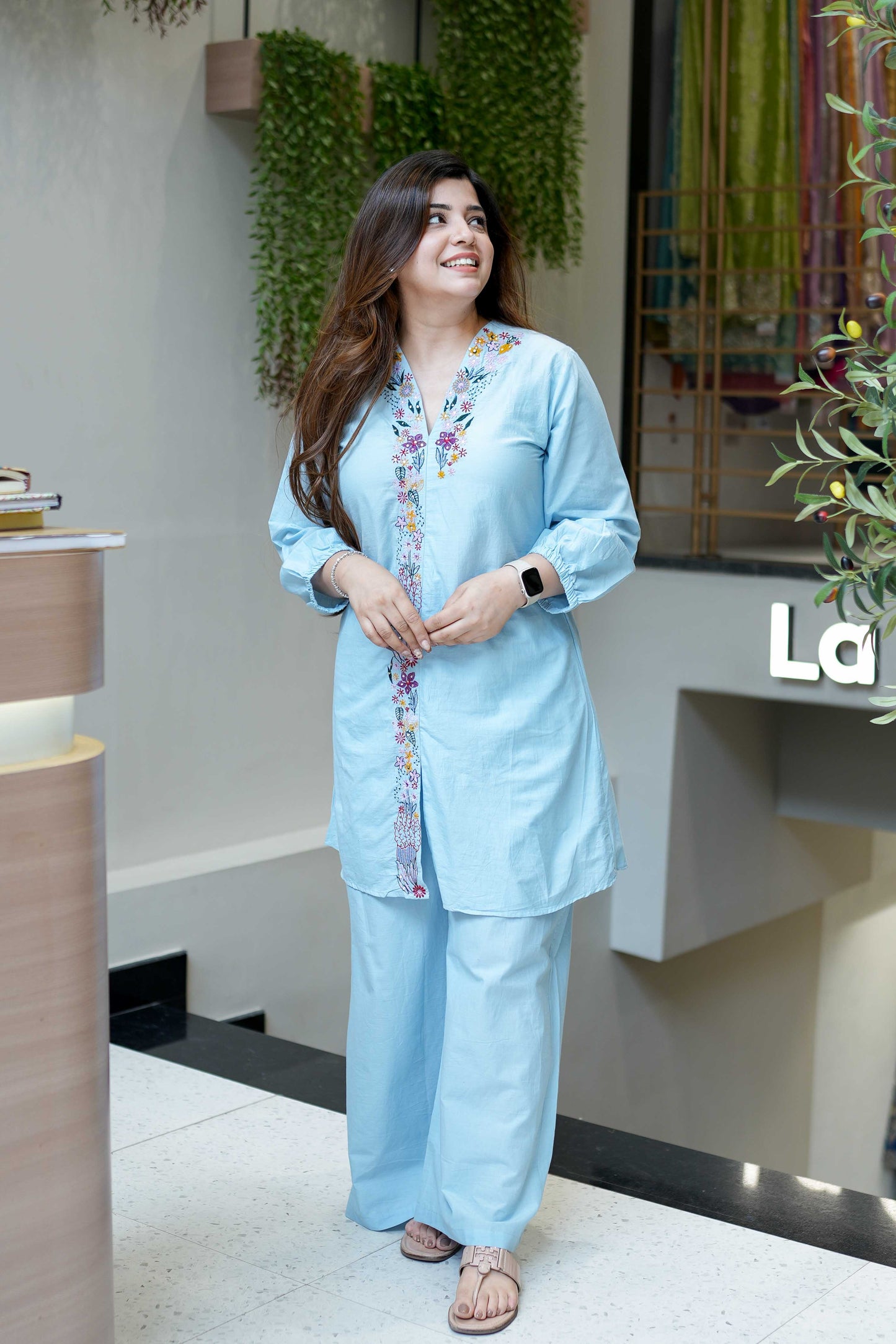 Vrinah Embriodered Cotton Cordet