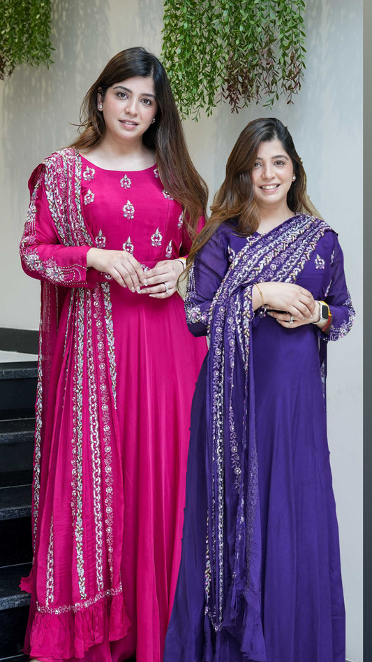 Meeraha Anarkali Suit With Heavy Dupatta