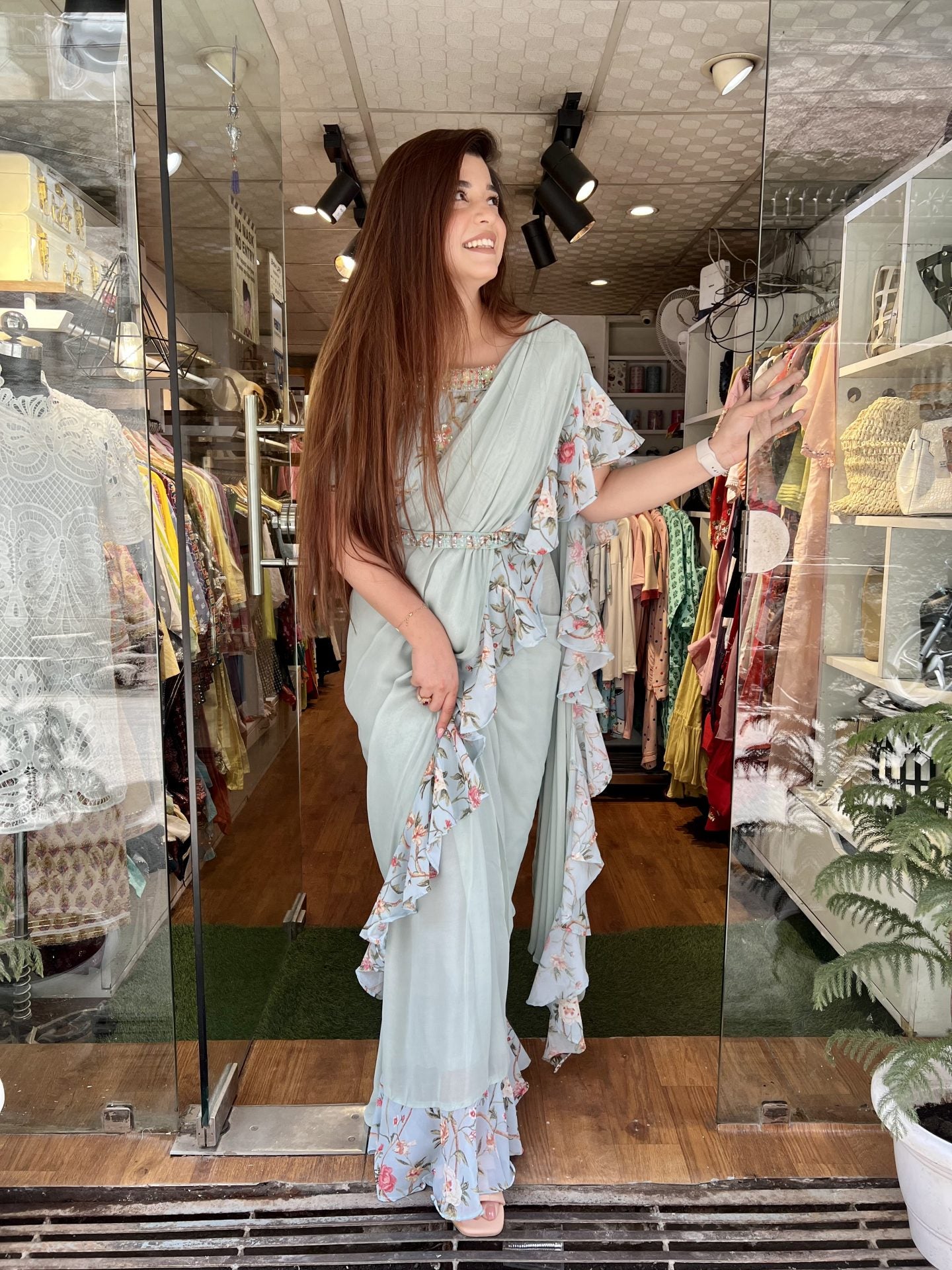 Meher Frill Drape Saree