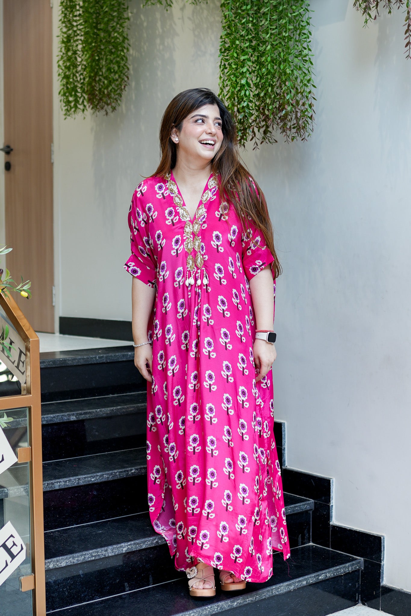Vyas Printed Long Dress