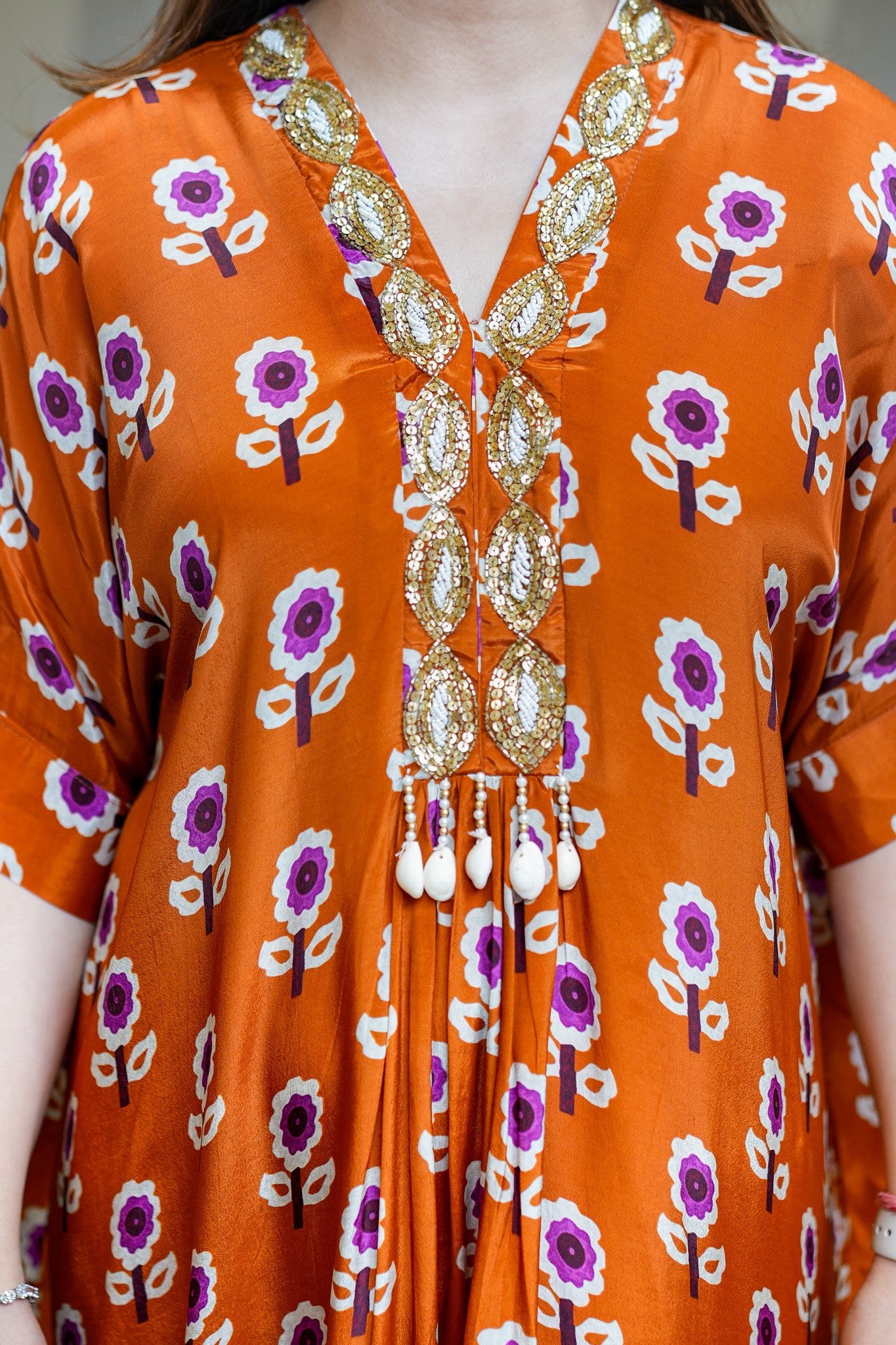 Vyas Printed Long Dress