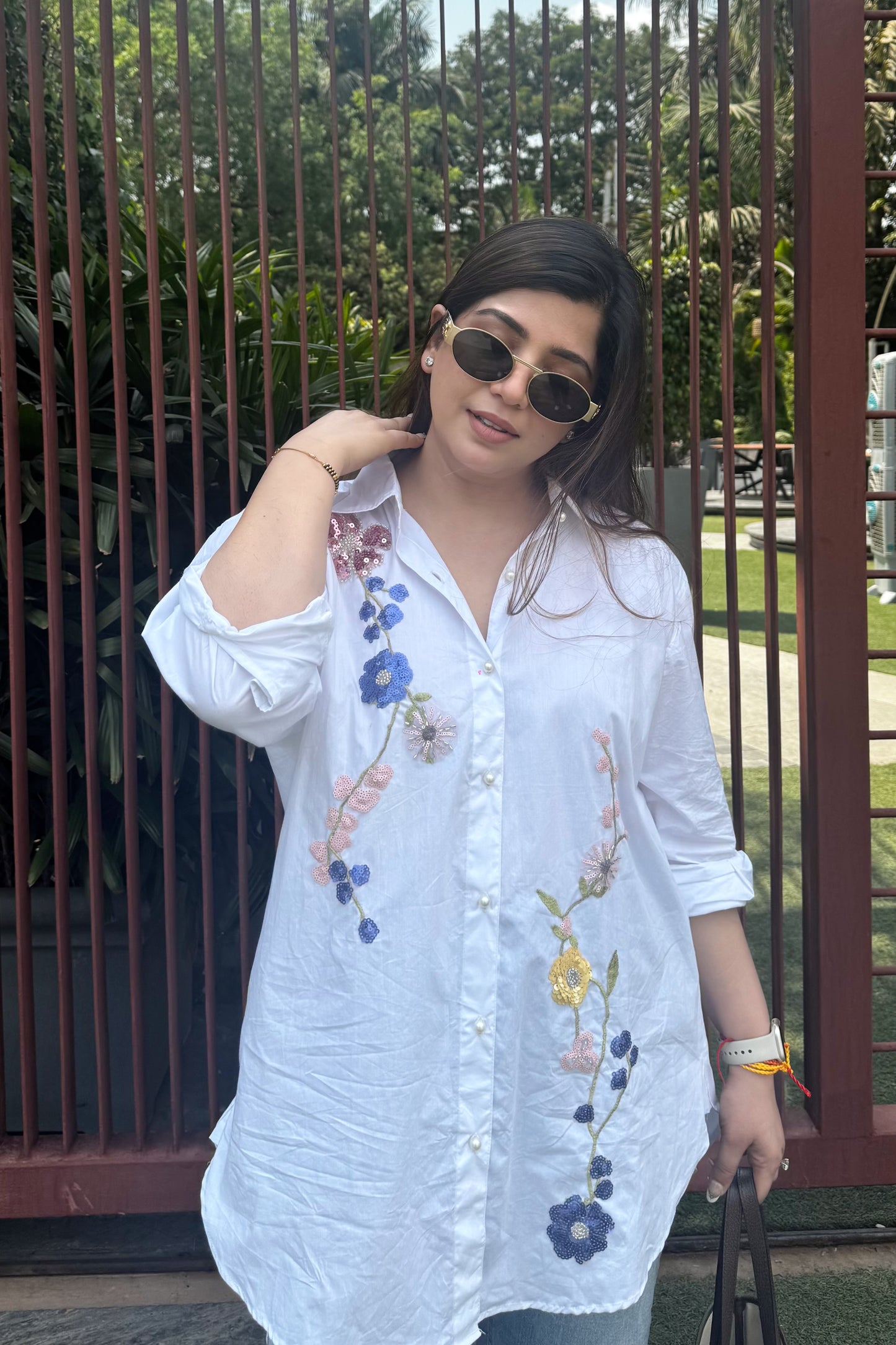 Gibi White Embriodered Shirt