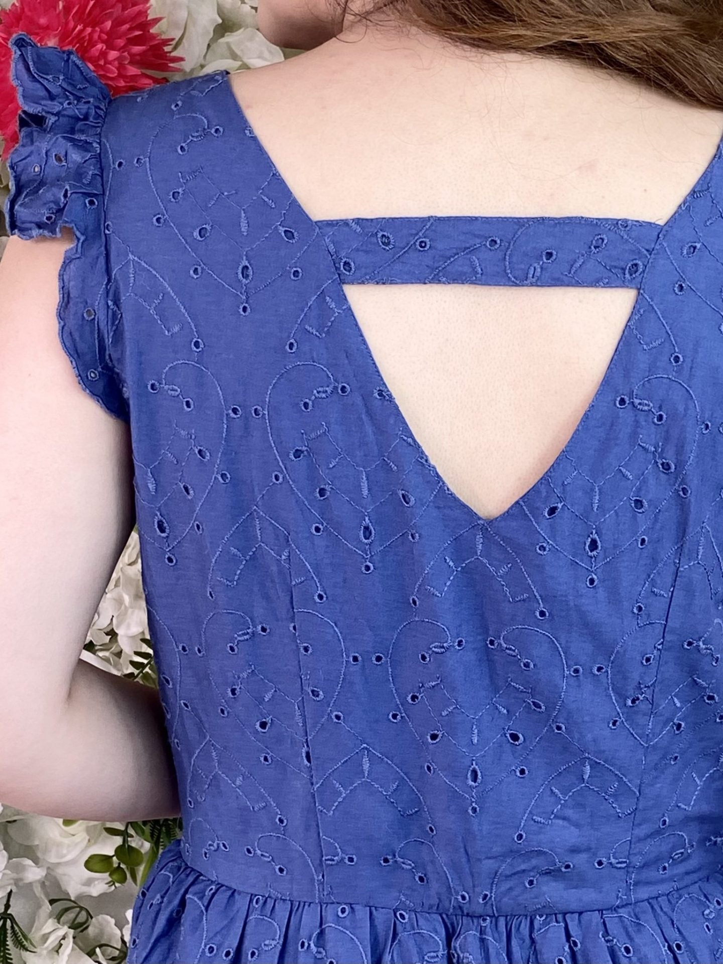 Sophie Blue Cutwork Maxi