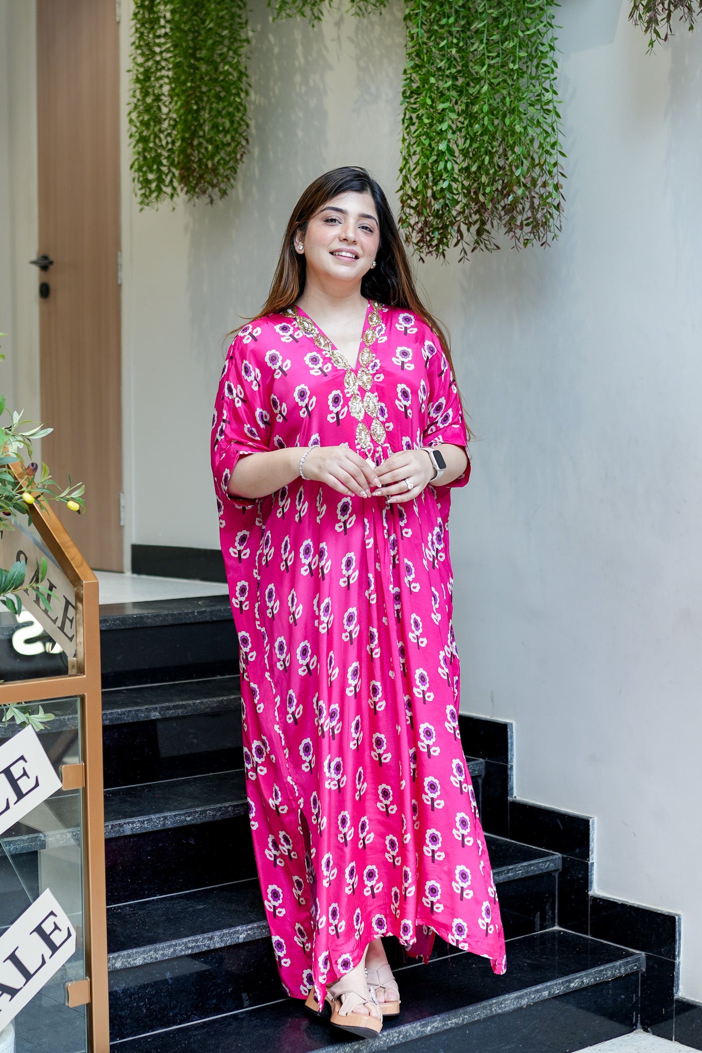 Vyas Printed Long Dress