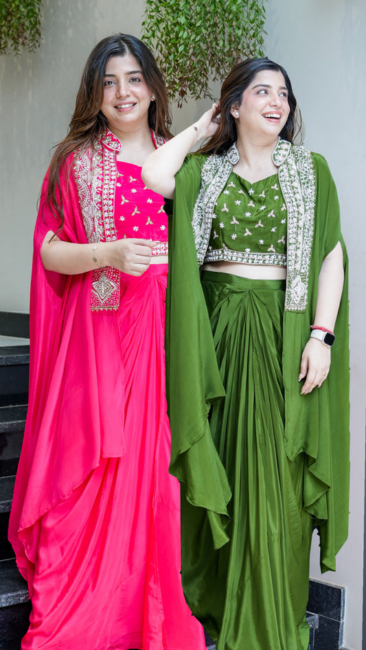 Jaya Embroidered Three Piece Set