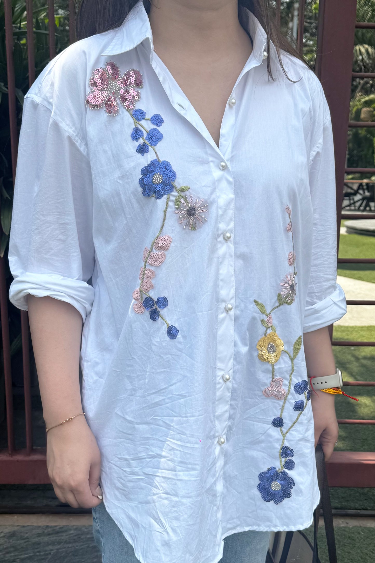 Gibi White Embriodered Shirt