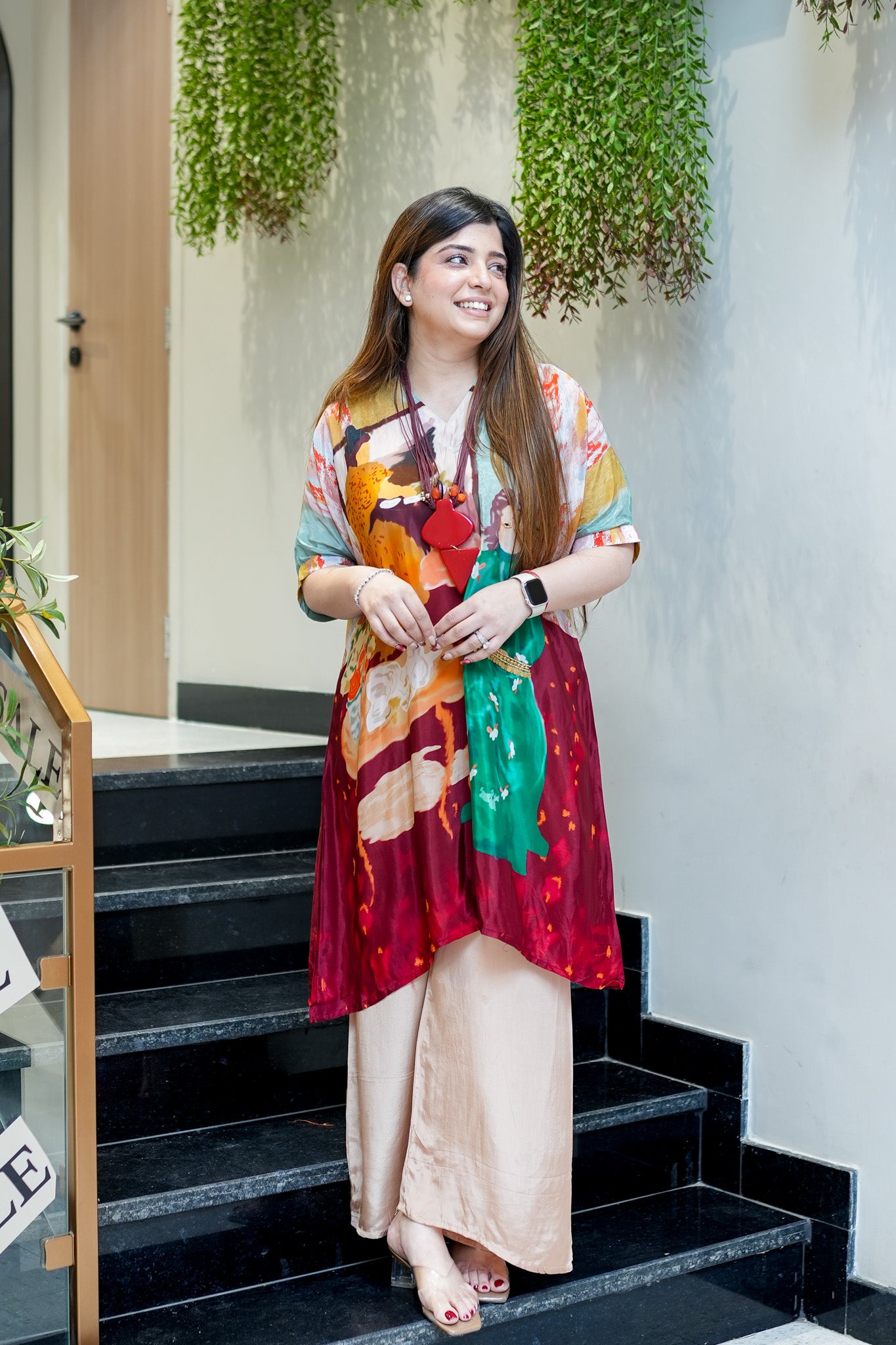 Nimra Digital Cordset With Necklace