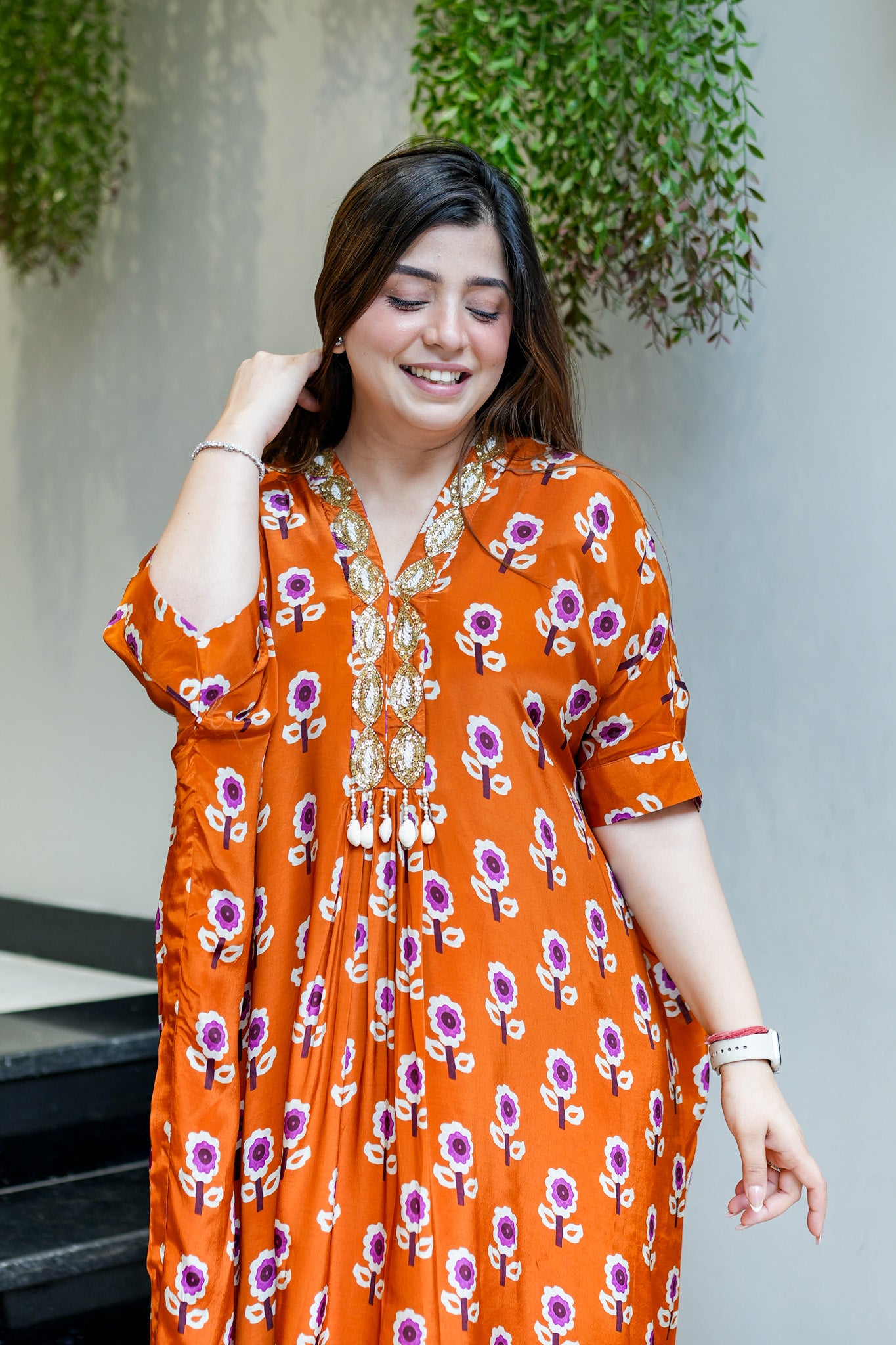 Vyas Printed Long Dress