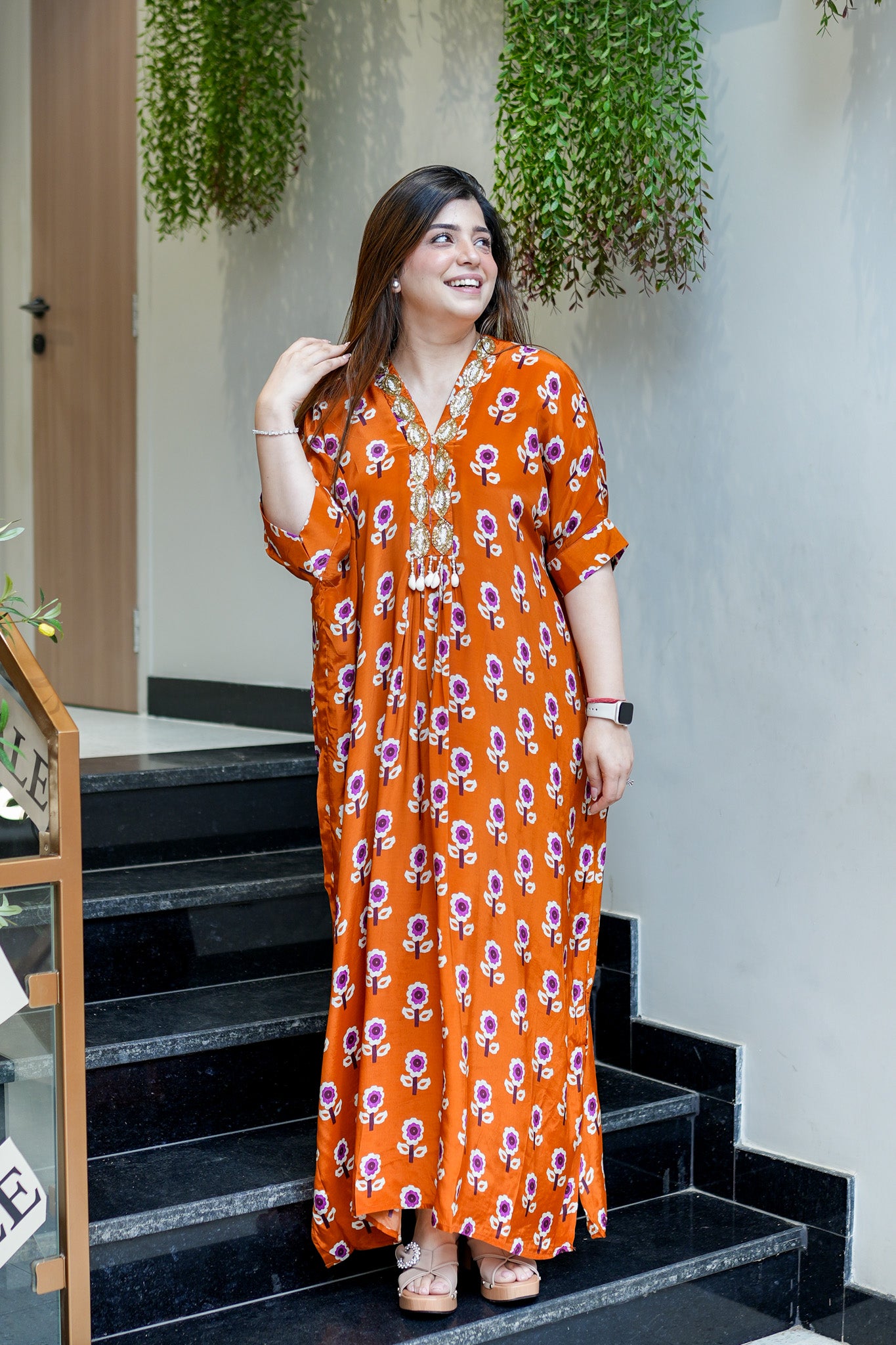 Vyas Printed Long Dress