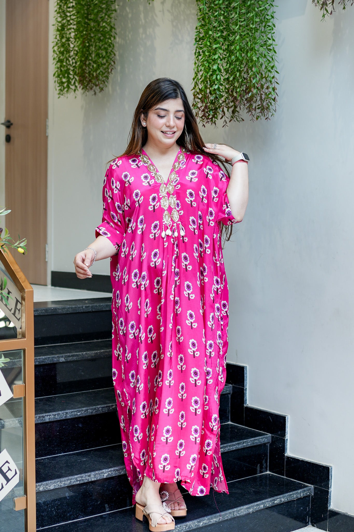 Vyas Printed Long Dress