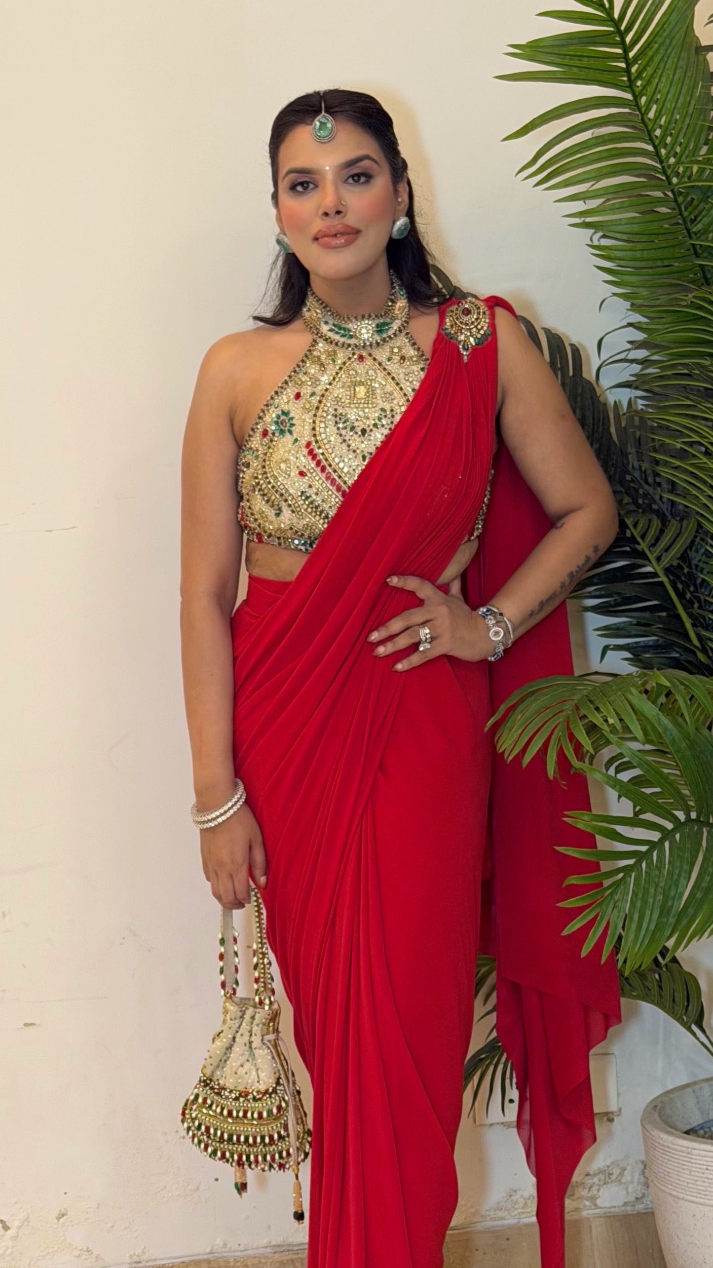 Heenal Embellished Drape Saree