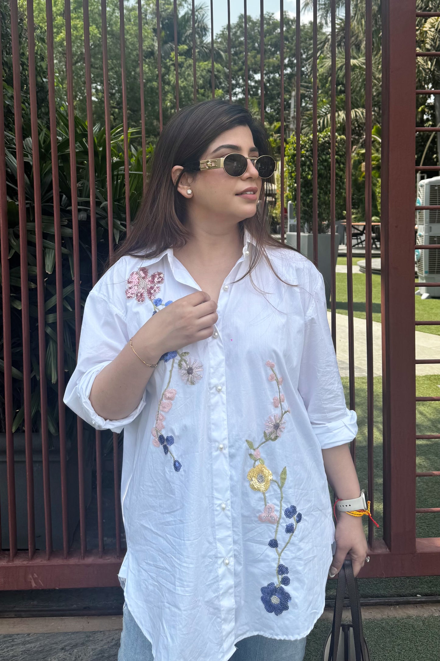 Gibi White Embriodered Shirt