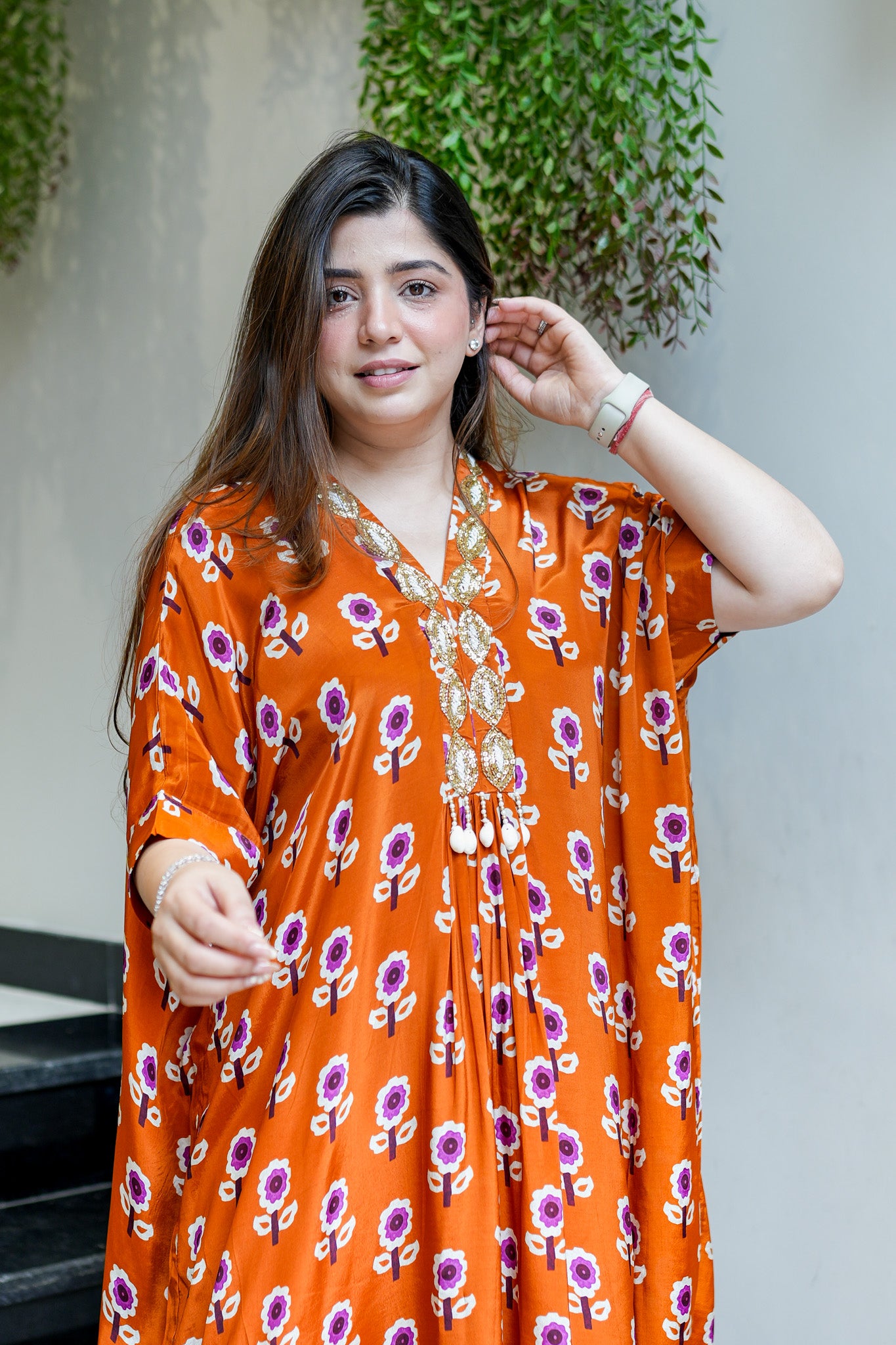 Vyas Printed Long Dress