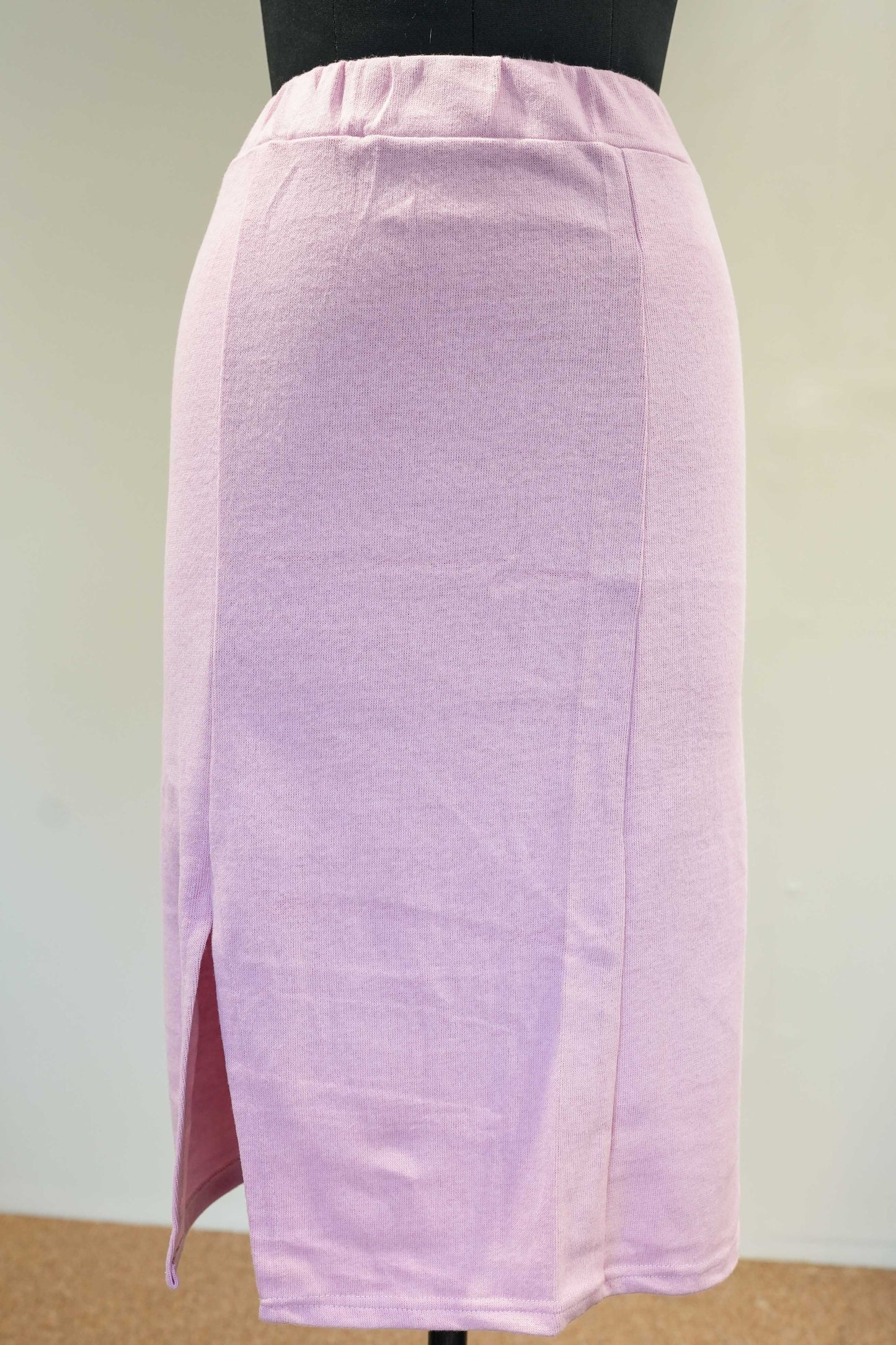 Pink Side Slit Skirt