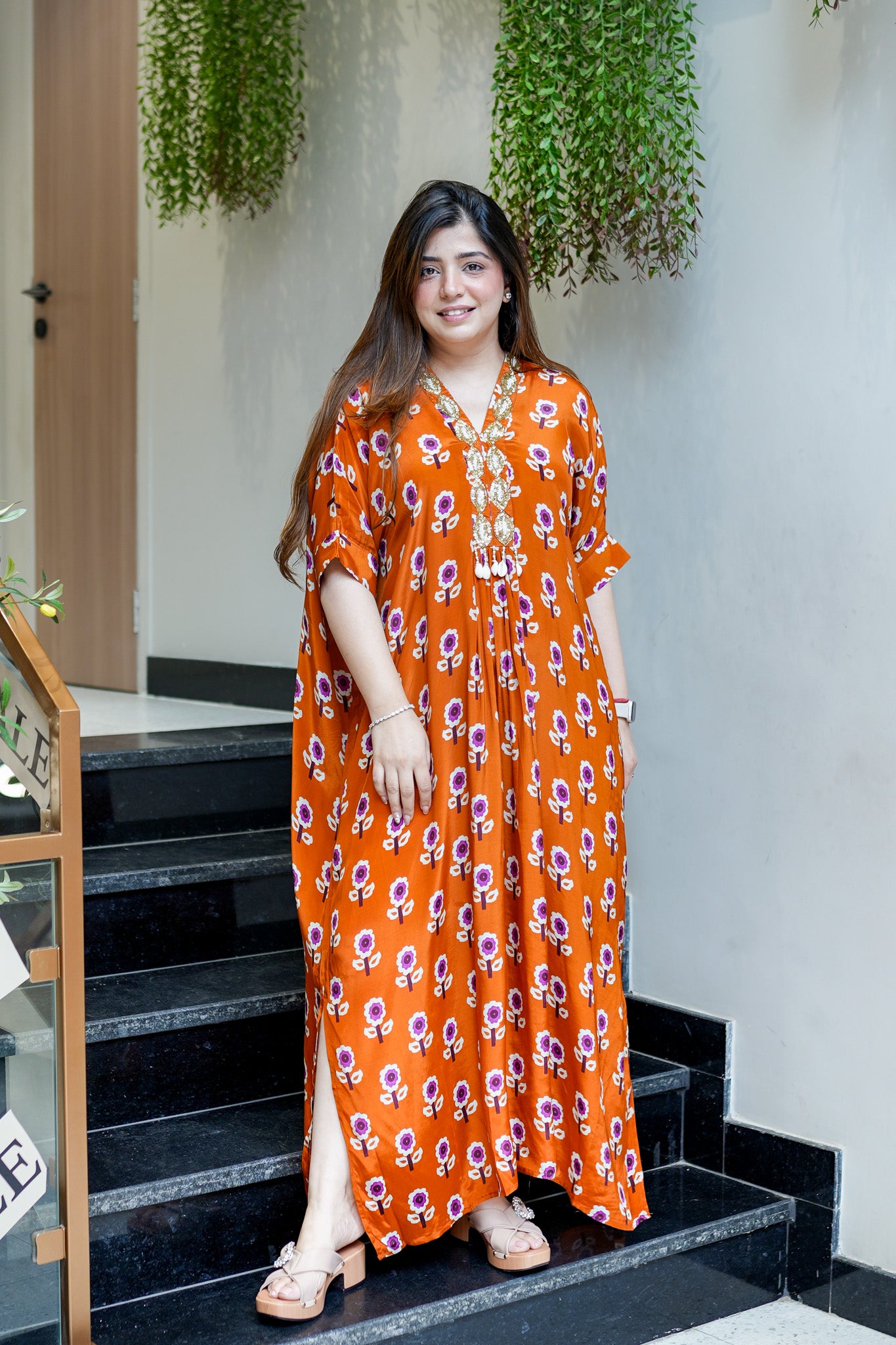 Vyas Printed Long Dress