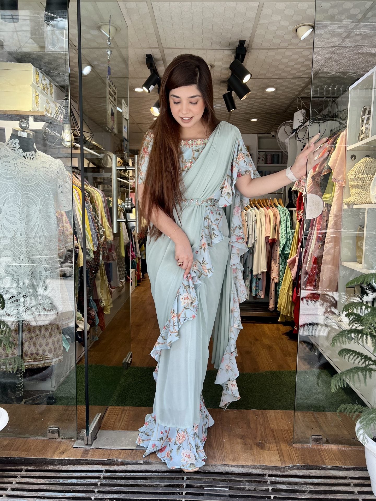 Meher Frill Drape Saree