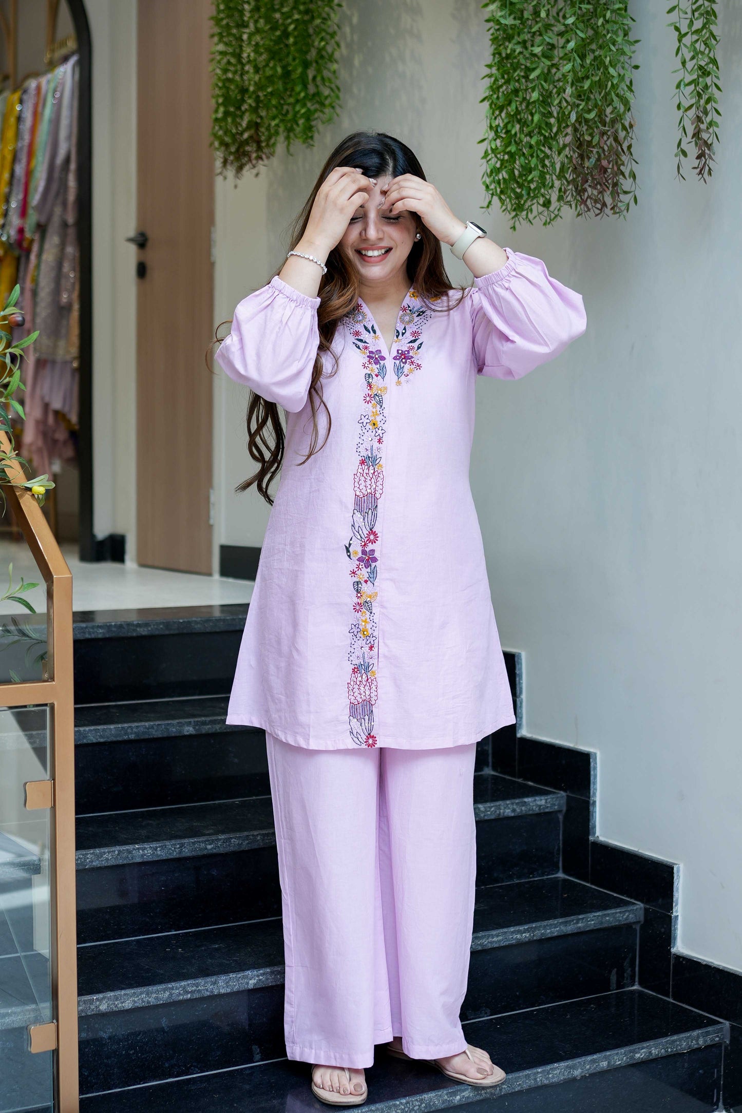 Vrinah Embriodered Cotton Cordet