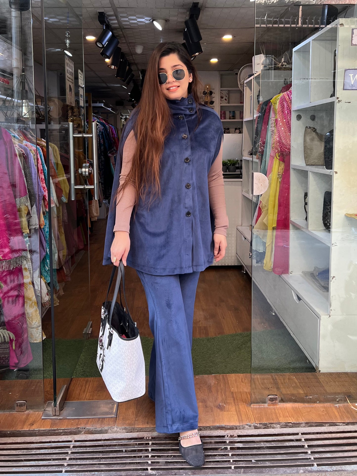 Akiri Blue Velvet Cordset