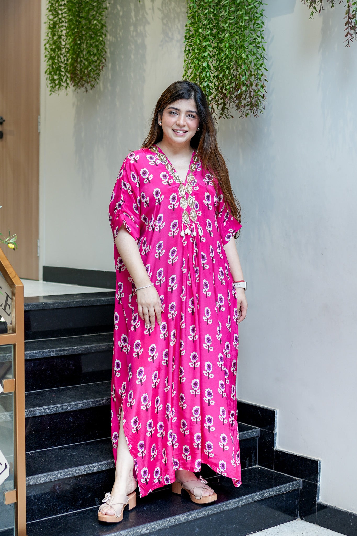 Vyas Printed Long Dress