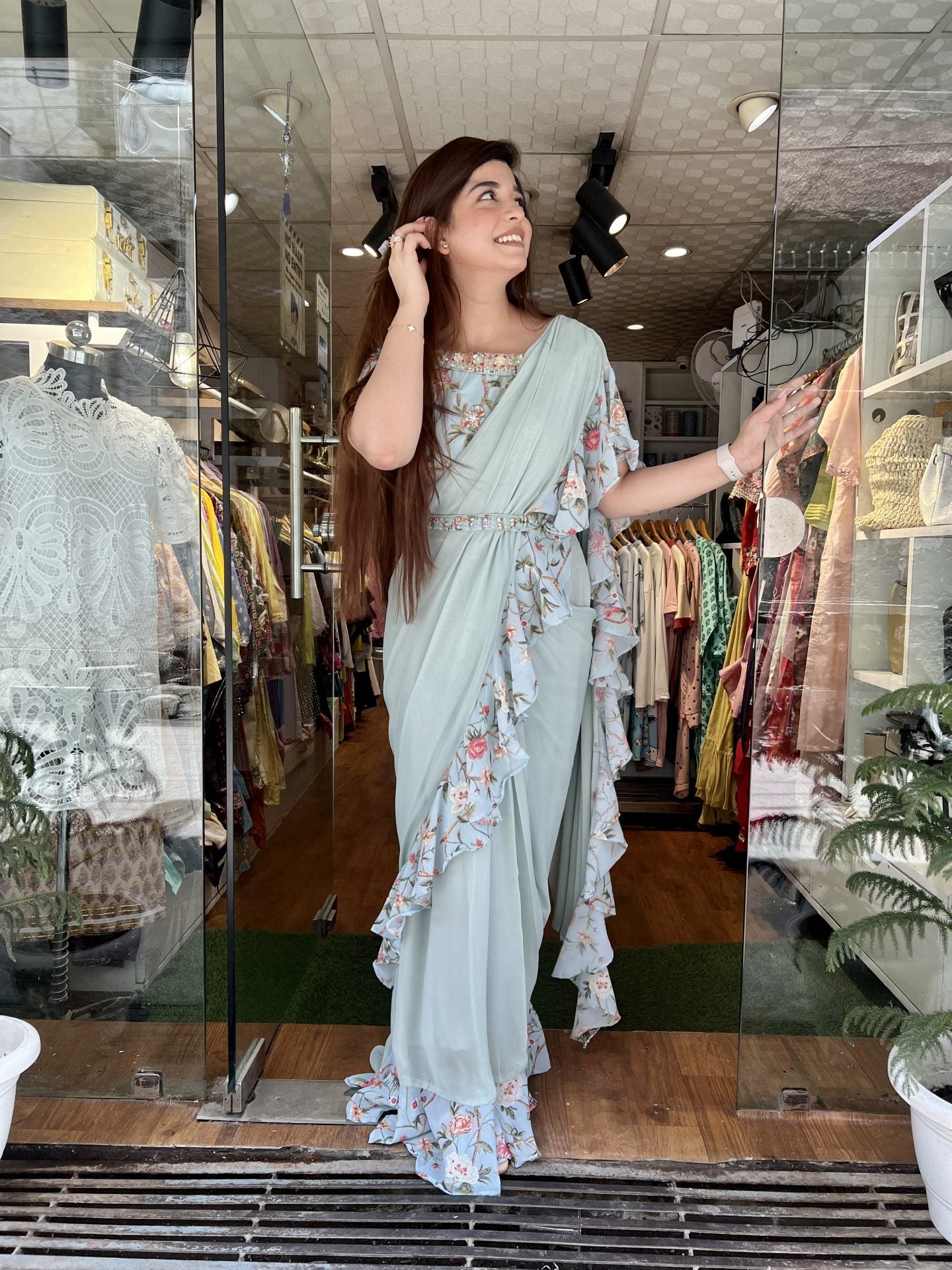 Meher Frill Drape Saree