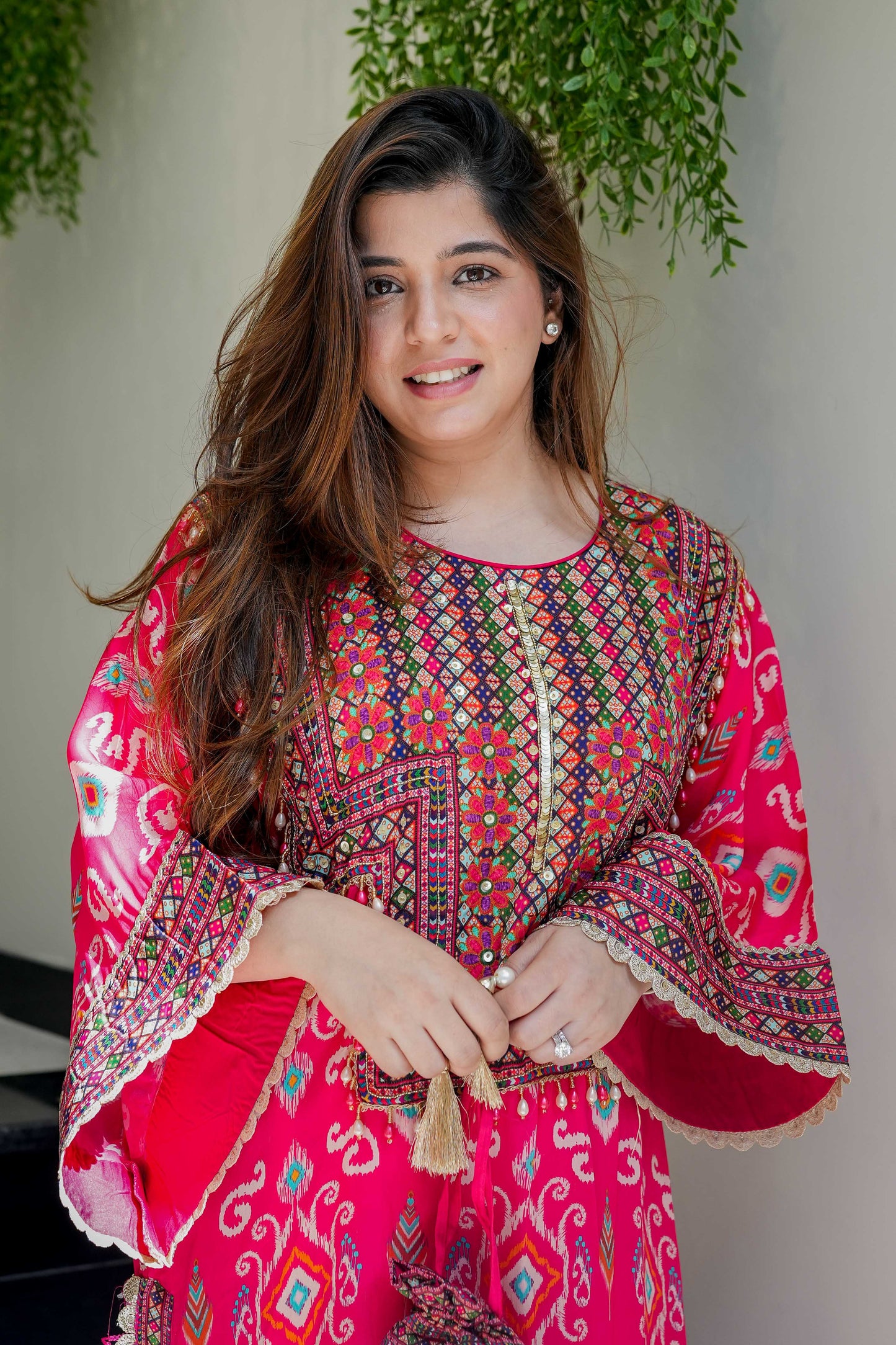 Amaira Pink Printed Chogha Set