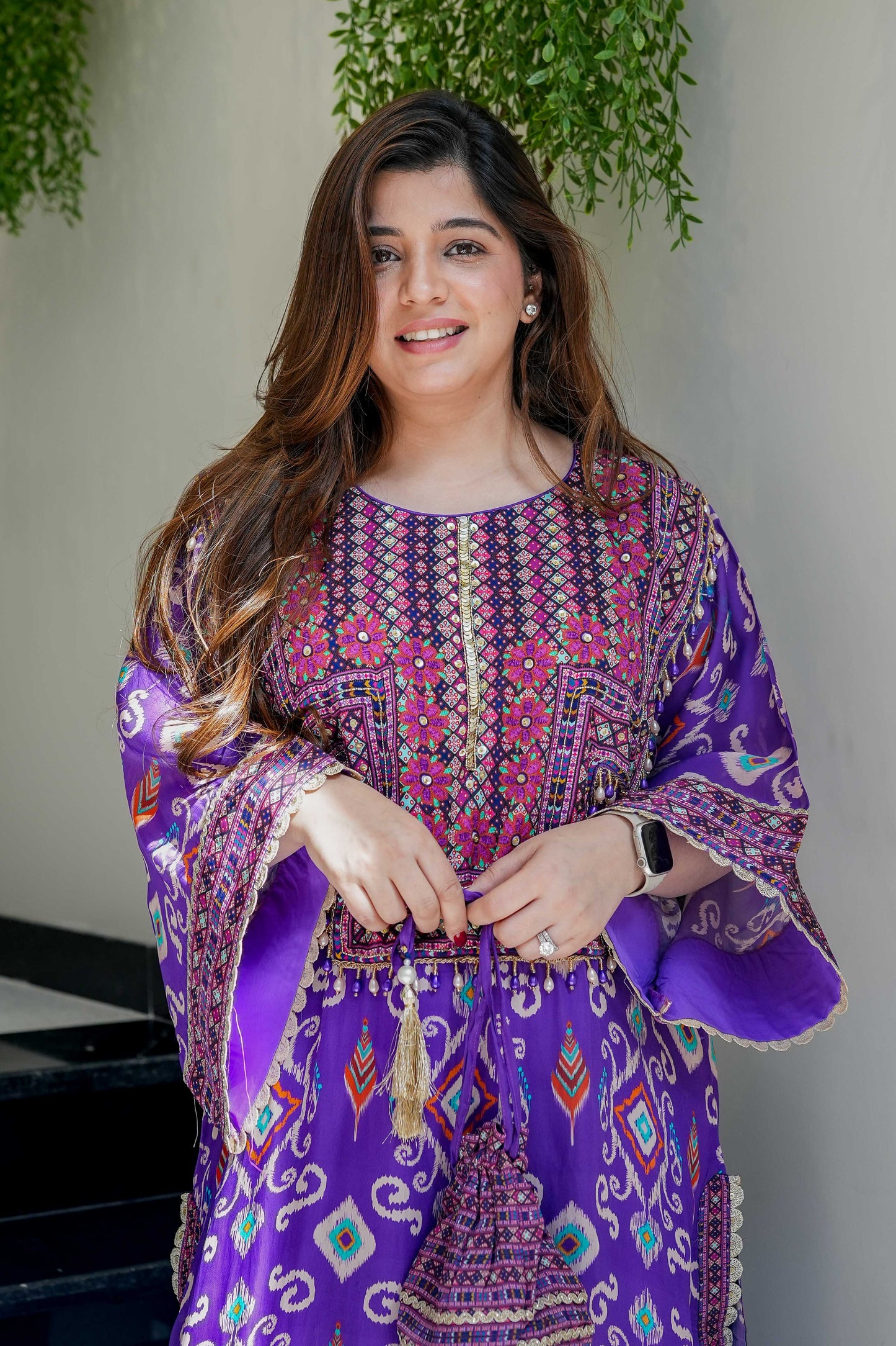 Amaira Purple Printed Chogha Set