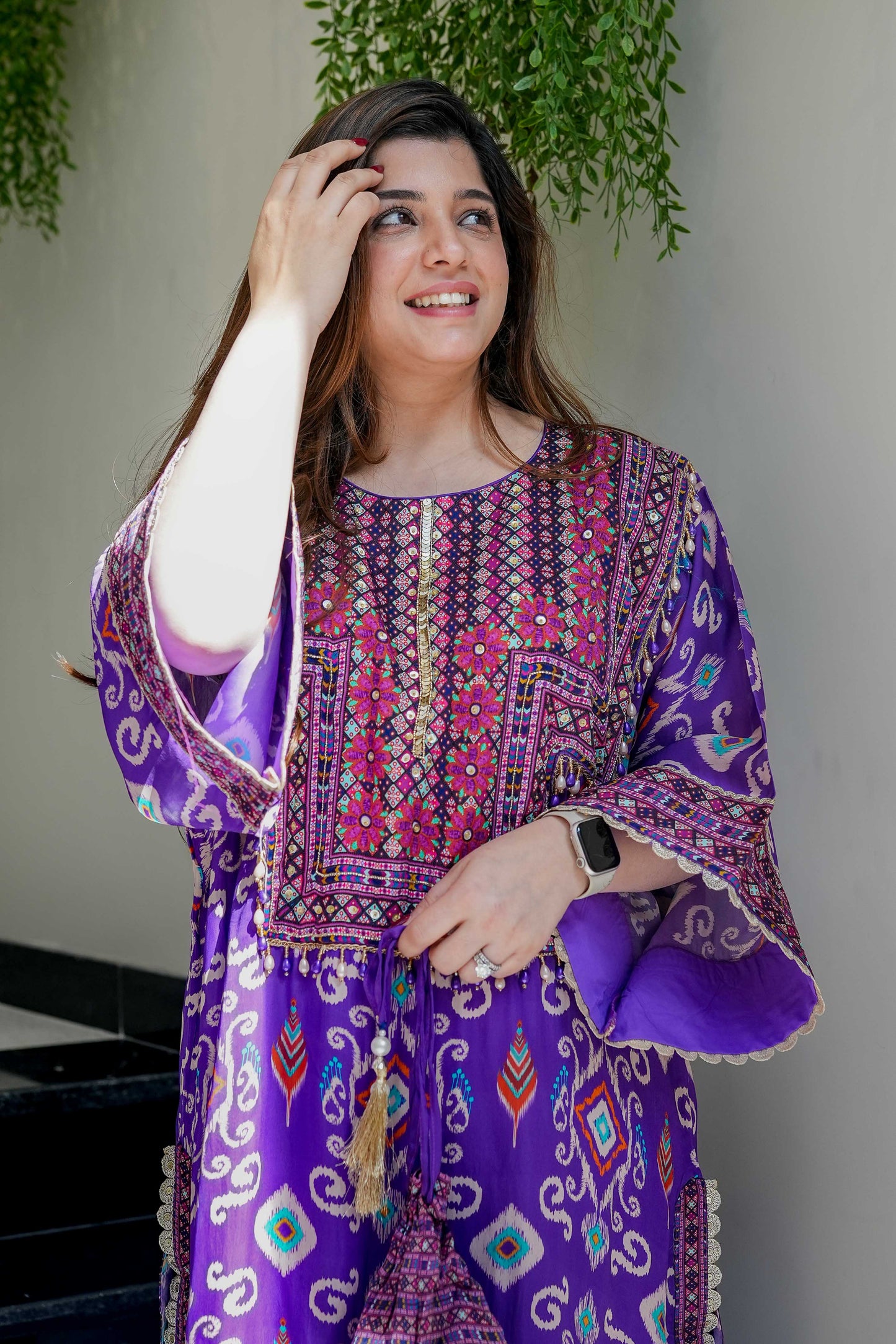Amaira Purple Printed Chogha Set