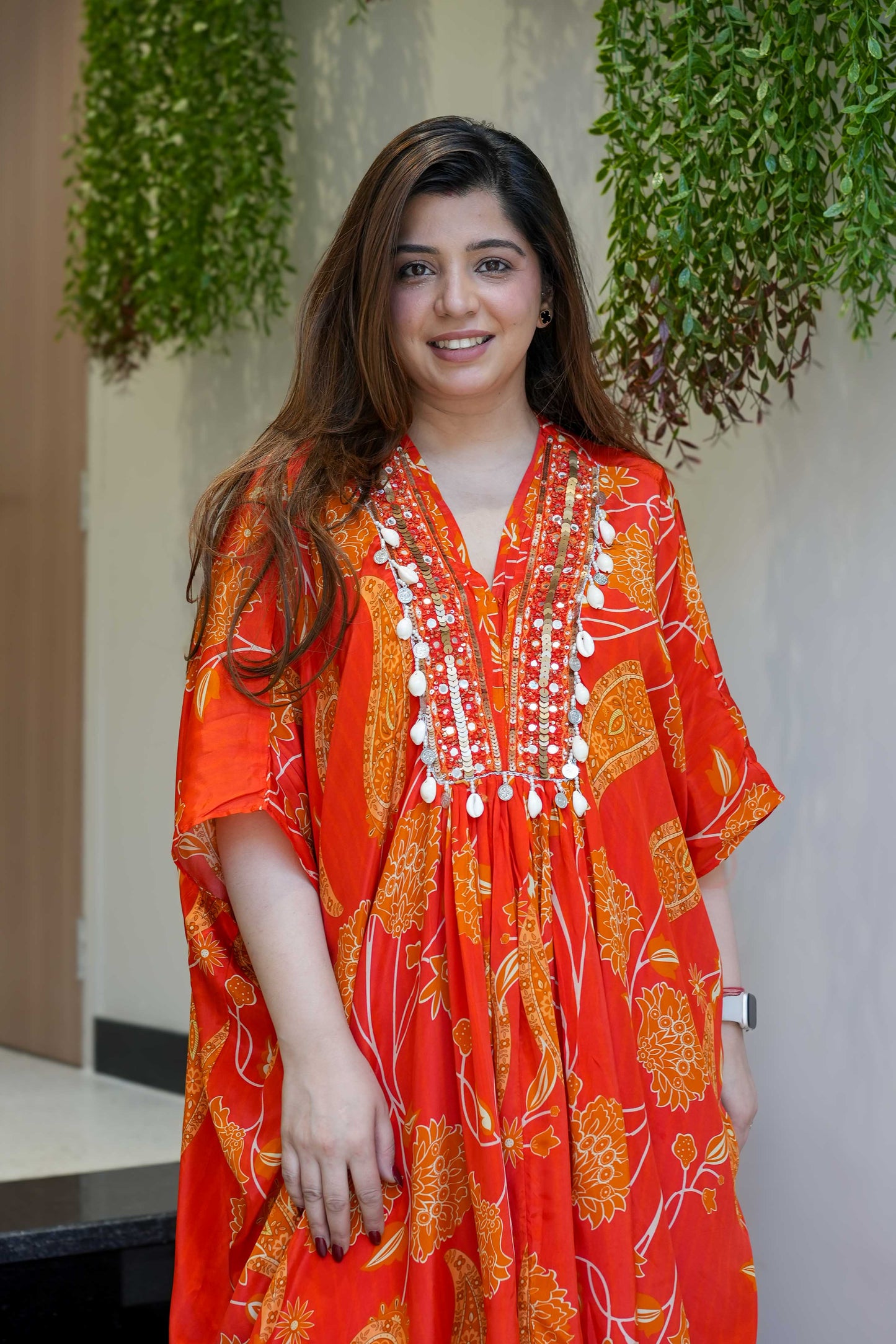Sajda Floral Printed Co ord Set with Neck Detailing