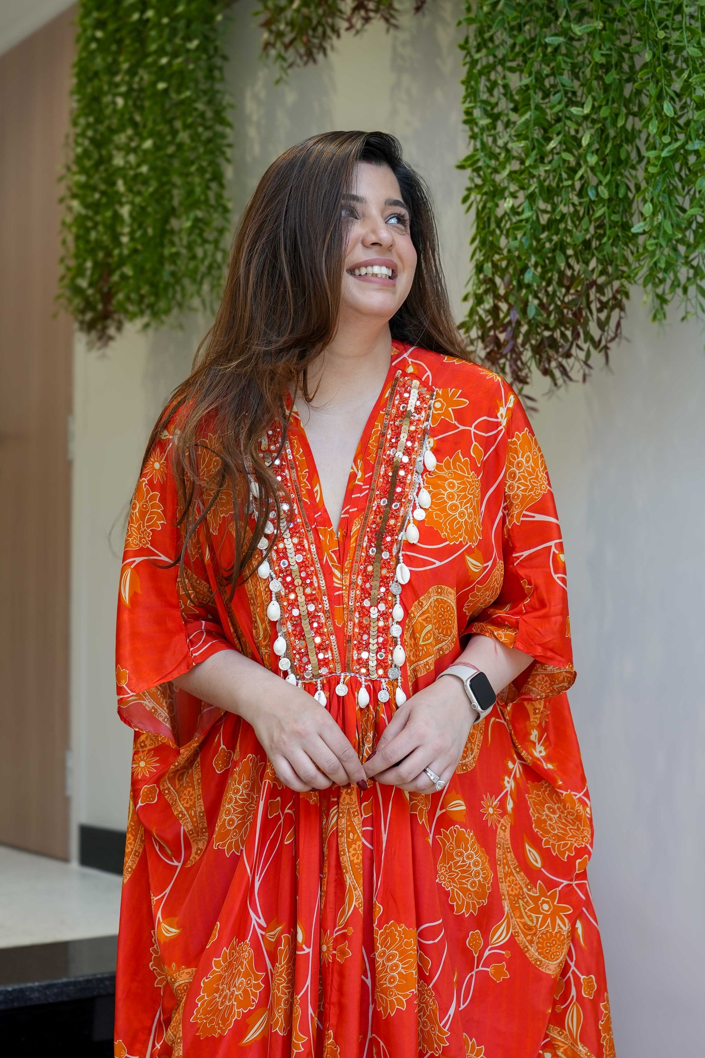 Sajda Floral Printed Co ord Set with Neck Detailing
