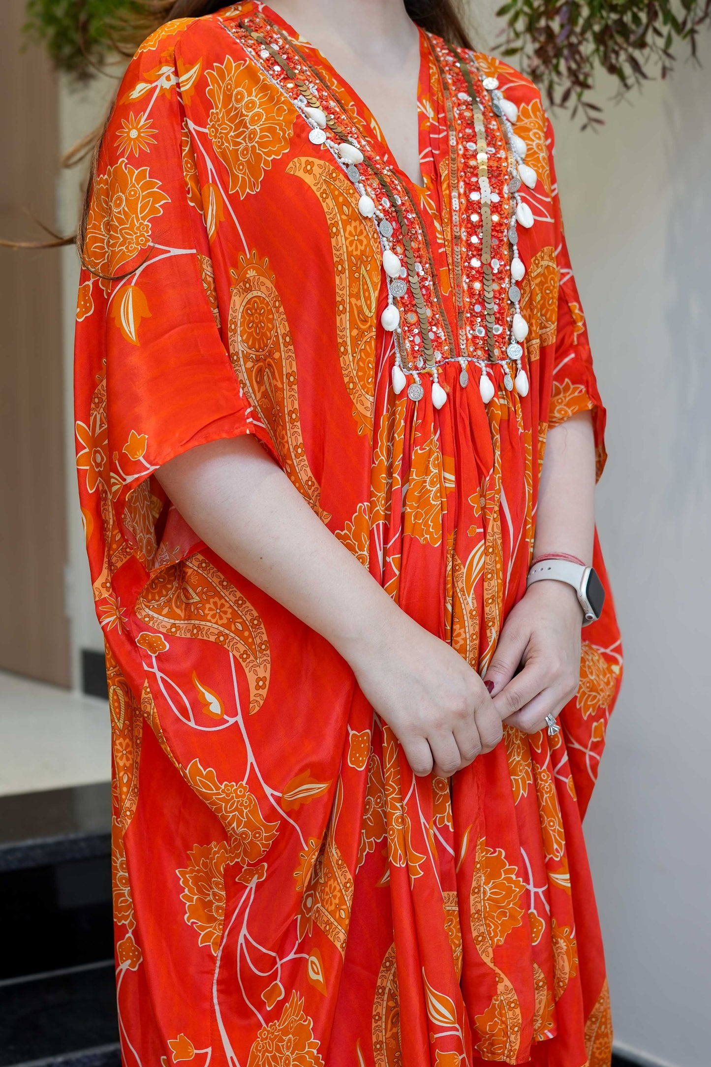 Sajda Floral Printed Co ord Set with Neck Detailing