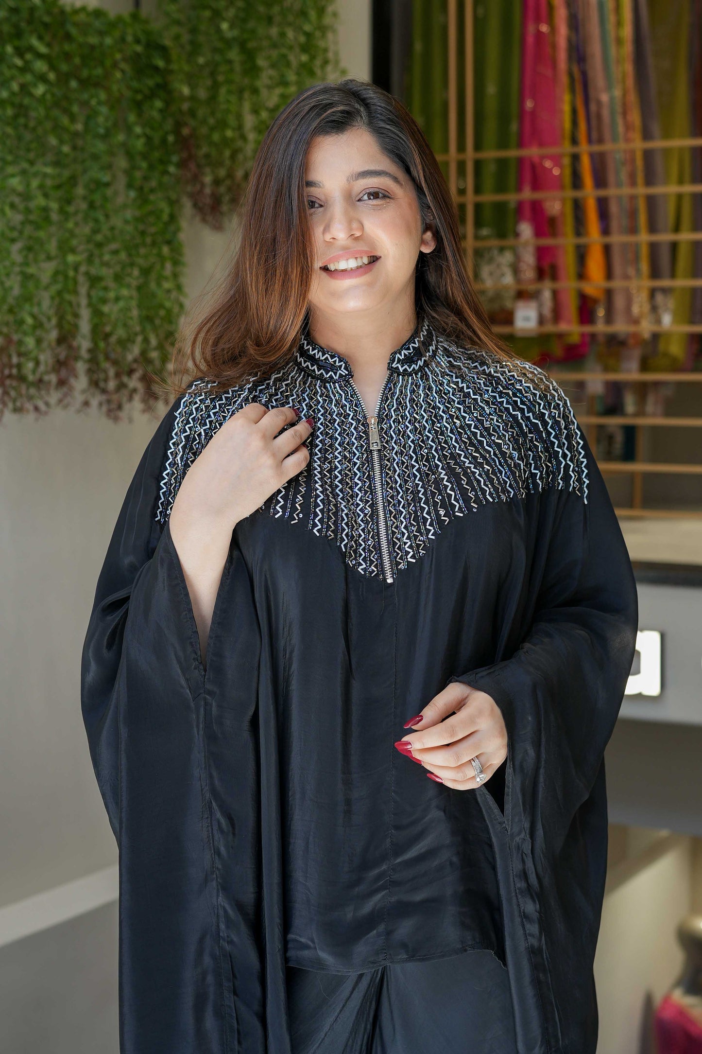 Sehej Black Embroidered Co ord Set