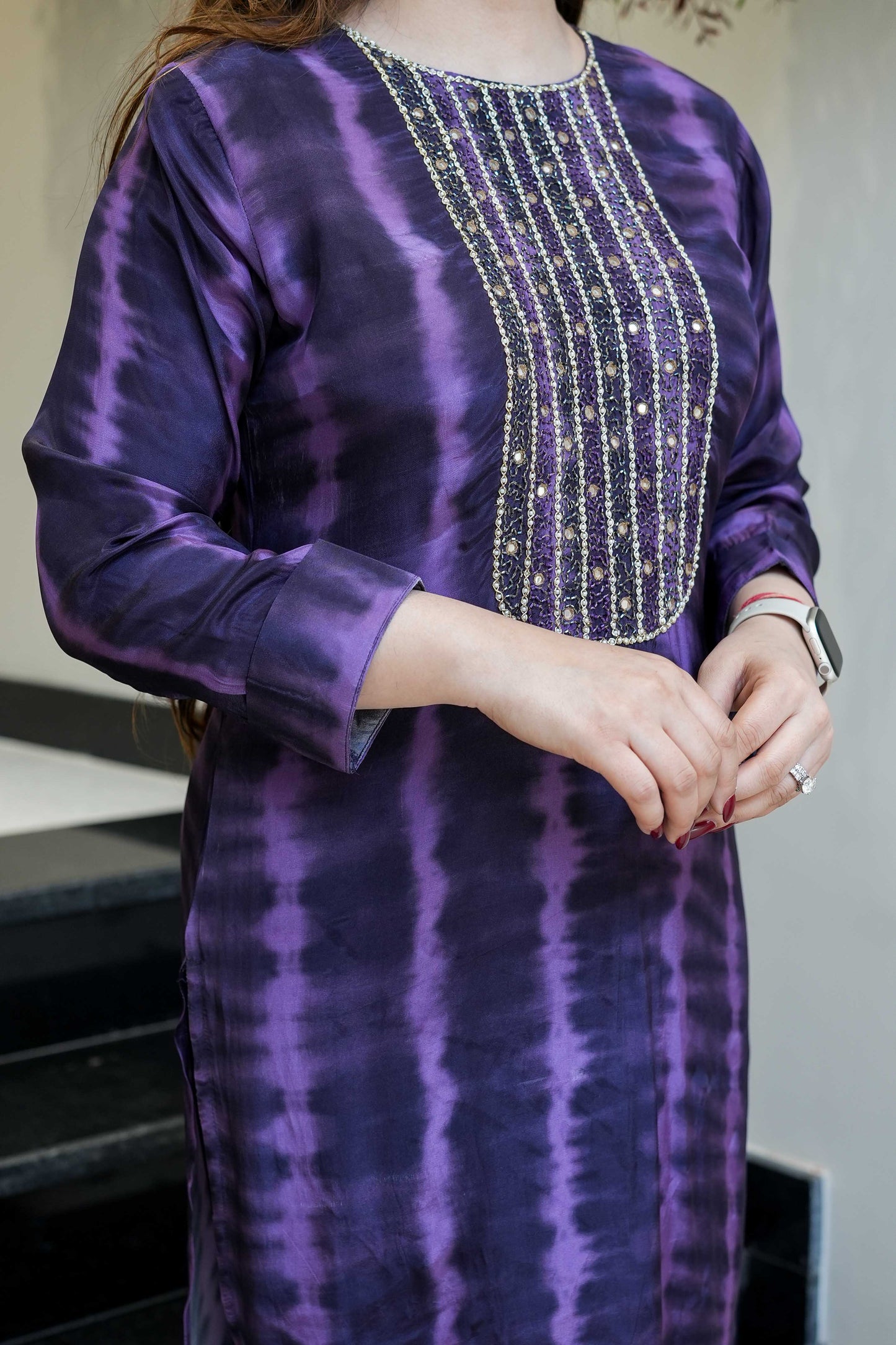 Ekaa Purple Printed Upside Down Co ord Sets