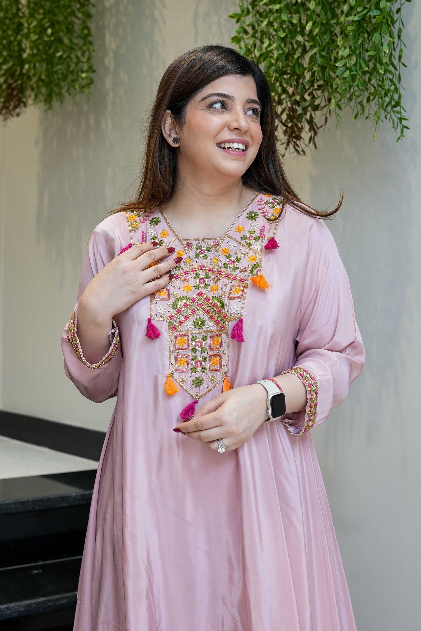 Saafi Pink Embroidered Co ord Sets