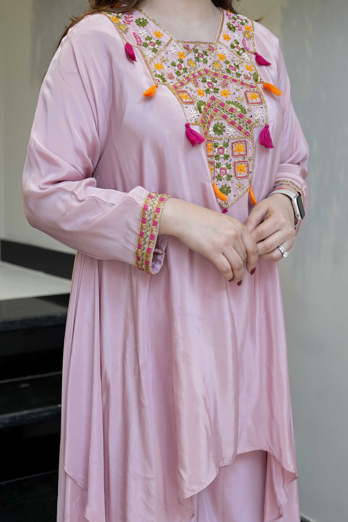 Saafi Pink Embroidered Co ord Sets