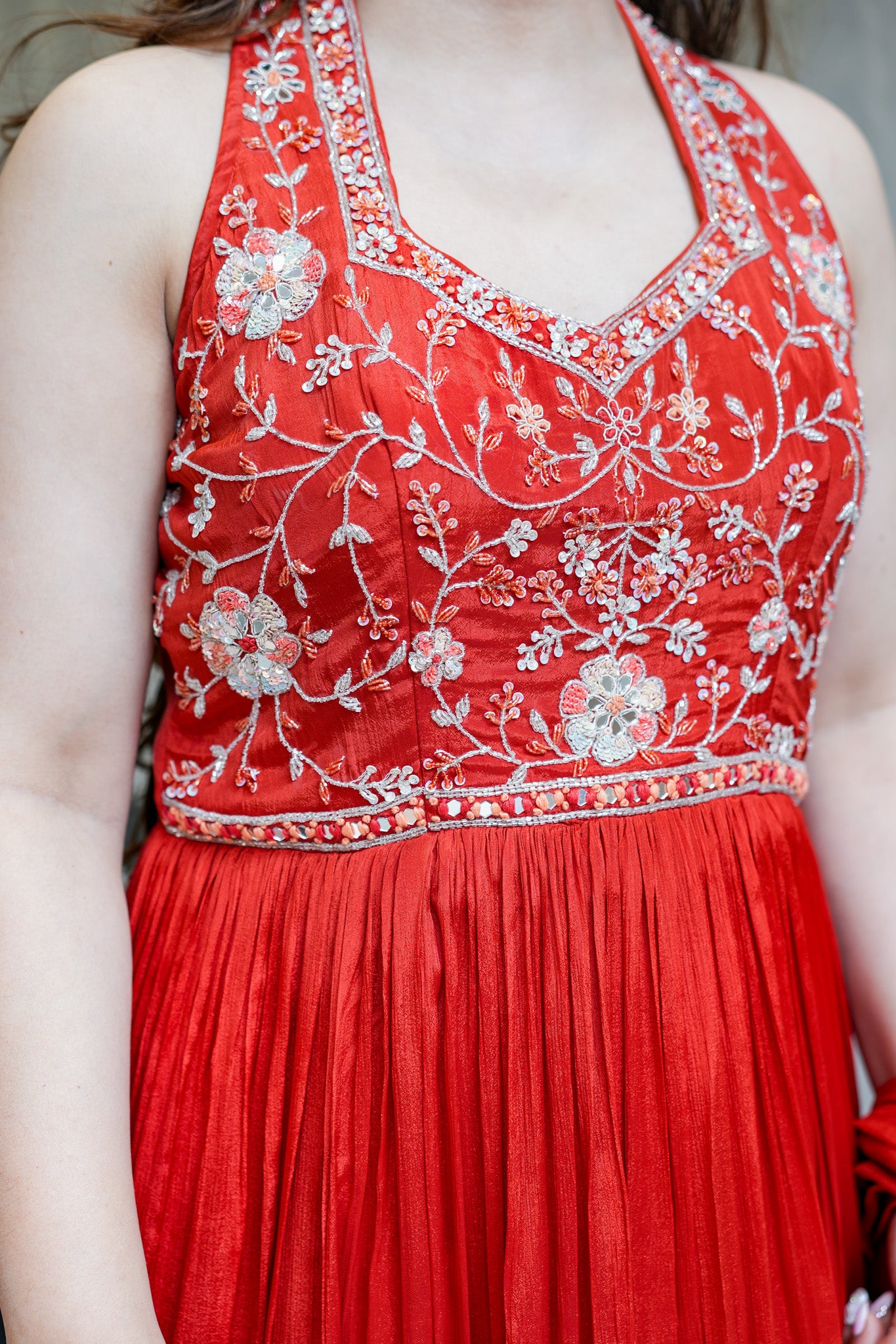 Rehnam Embroidered Gown with Dupatta