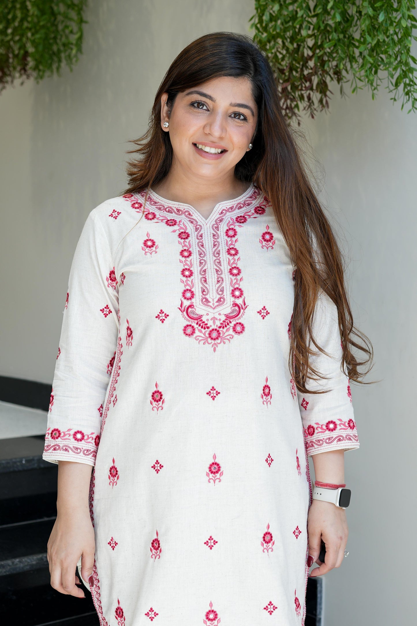 Aadhya Red Thread Detailing Co ord Sets