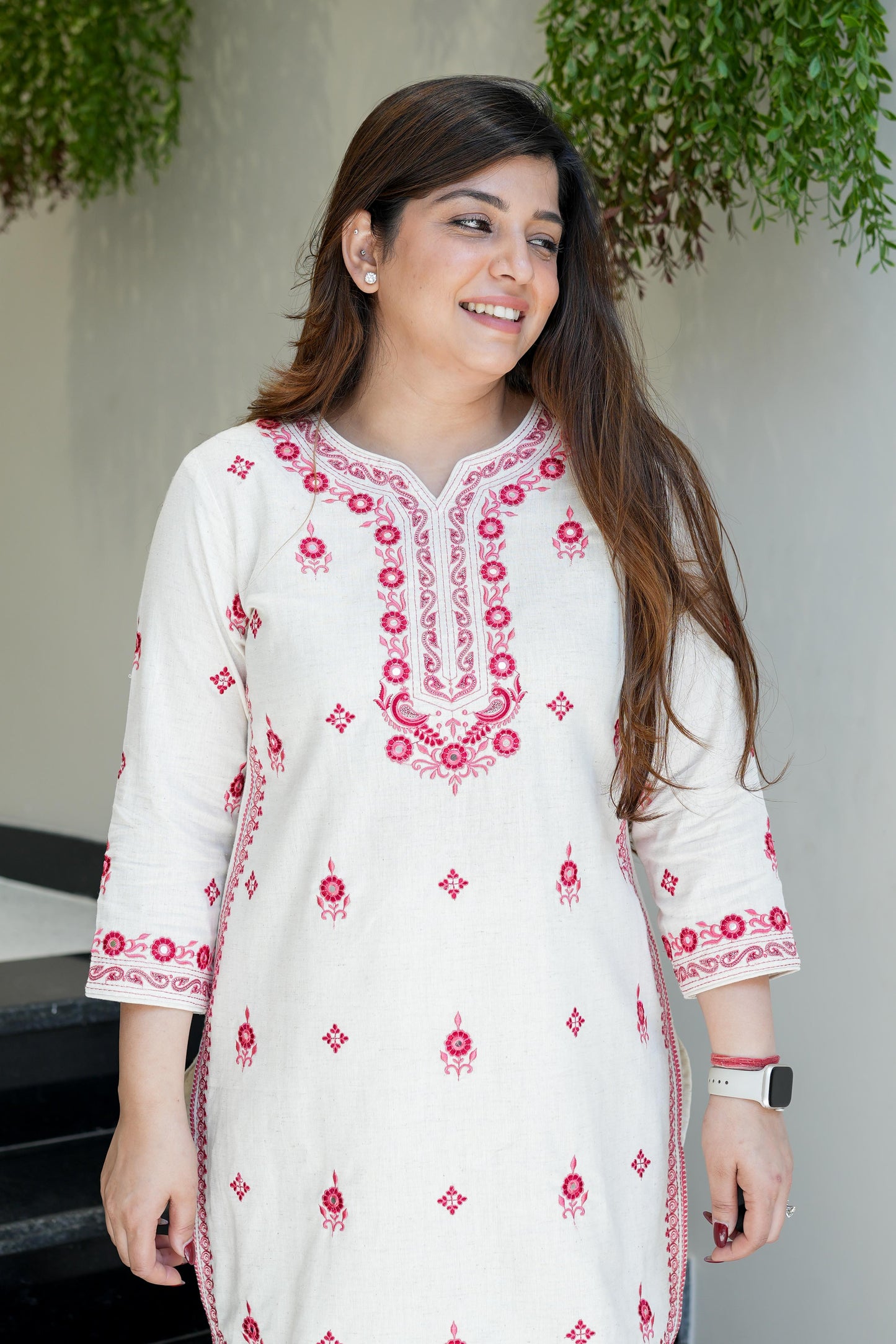 Aadhya Red Thread Detailing Co ord Sets