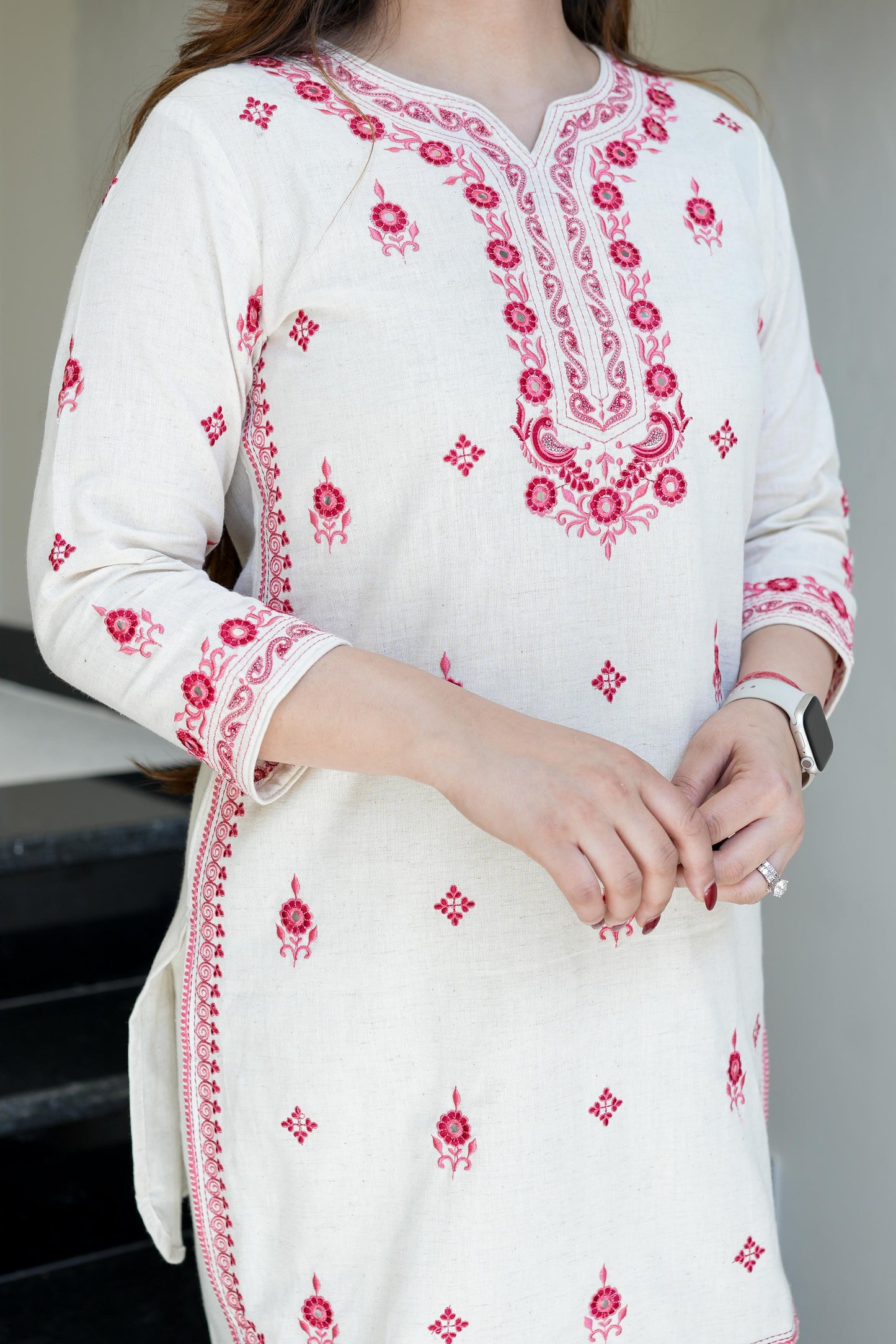 Aadhya Red Thread Detailing Co ord Sets