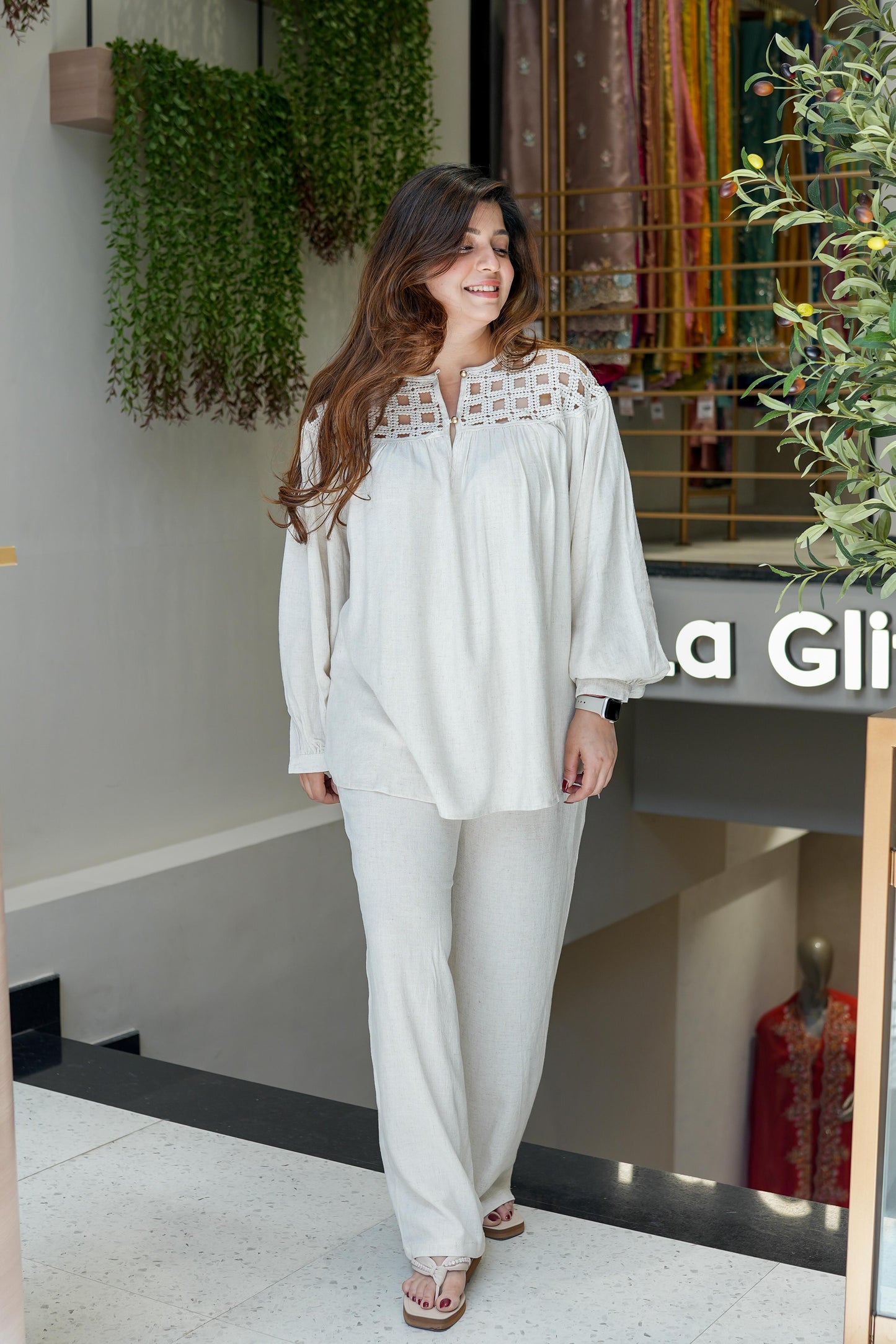Camellia Luxe Linen Cordset