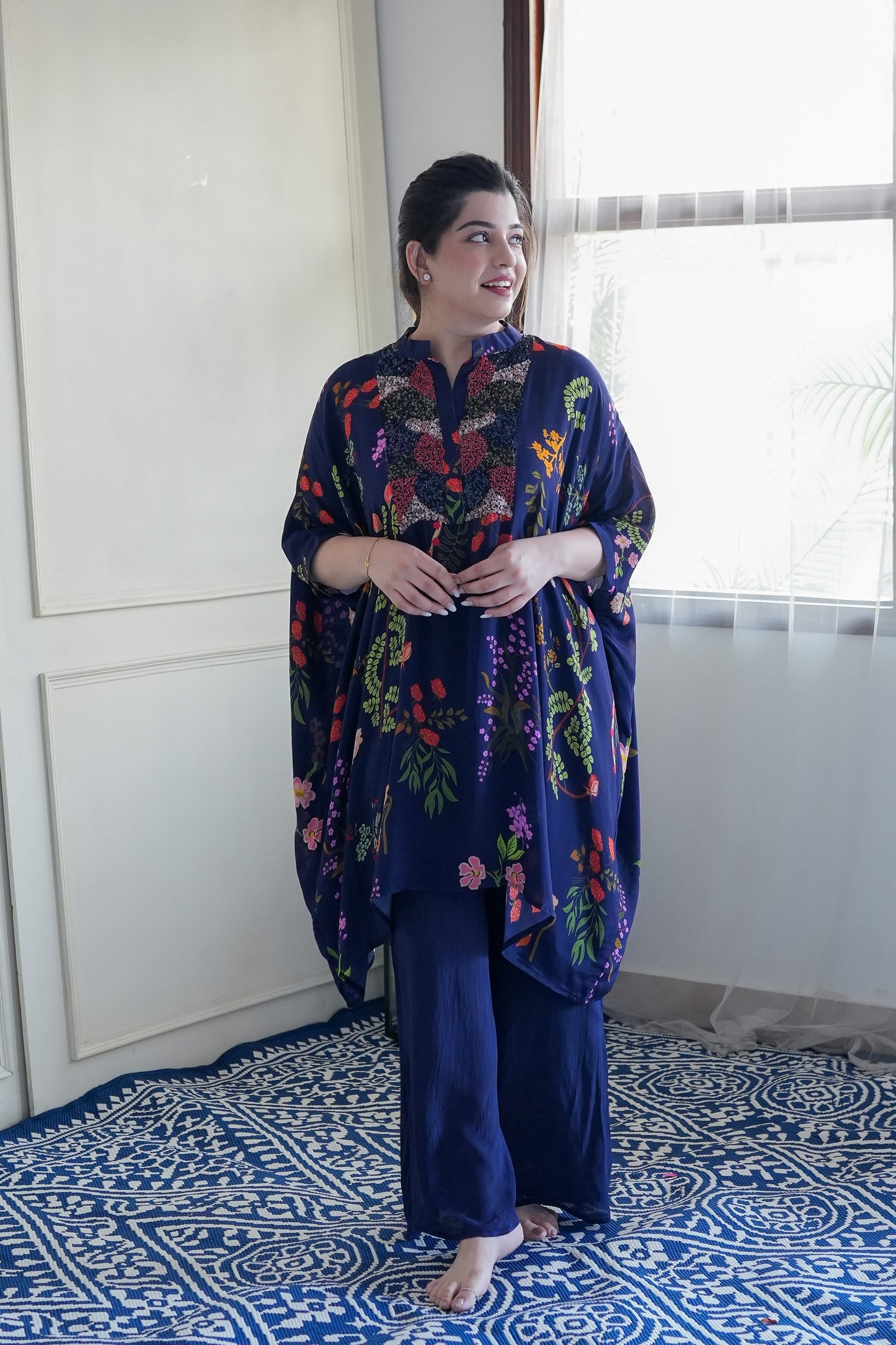Nimmi Floral Printed Kaftan Set