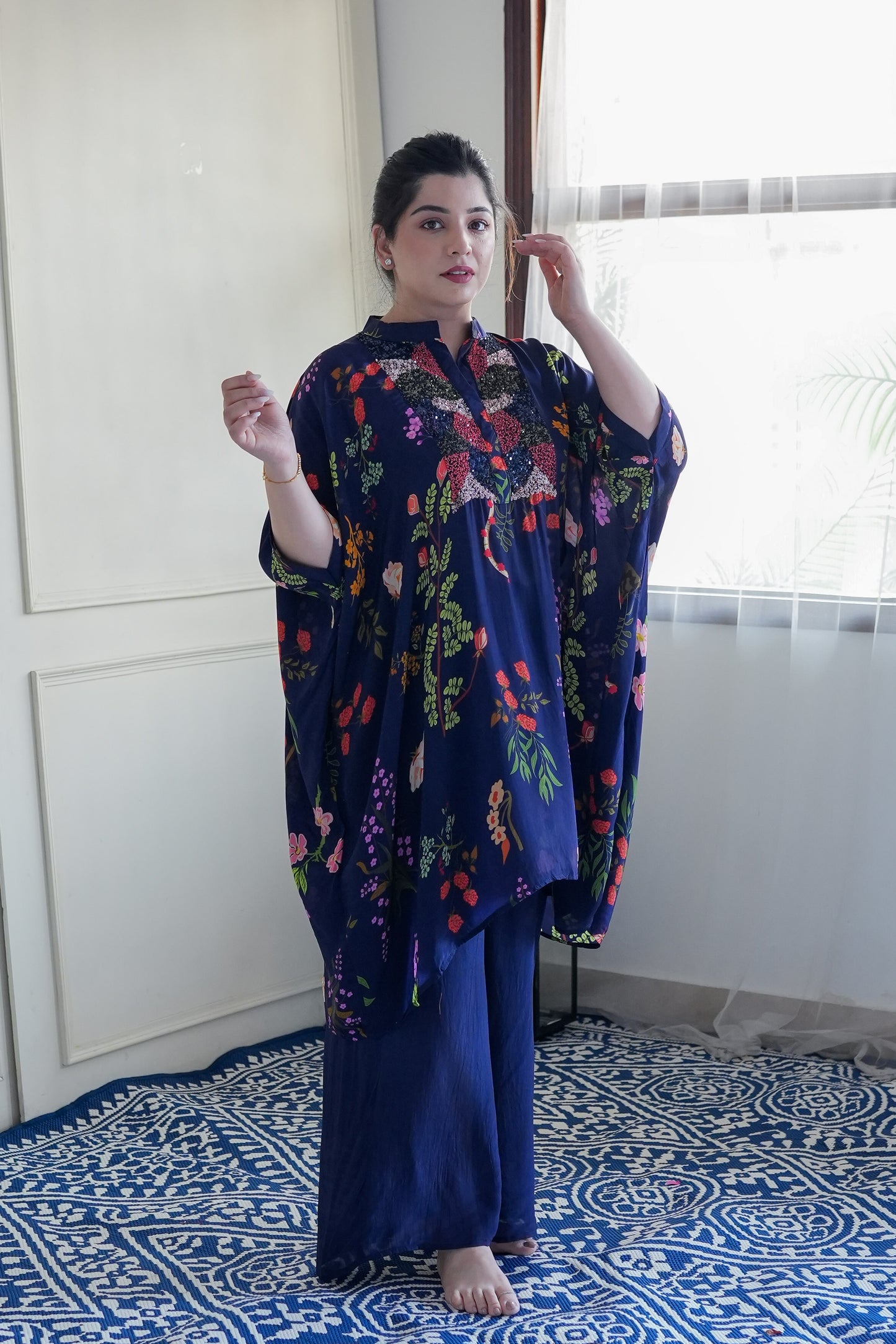 Nimmi Floral Printed Kaftan Set