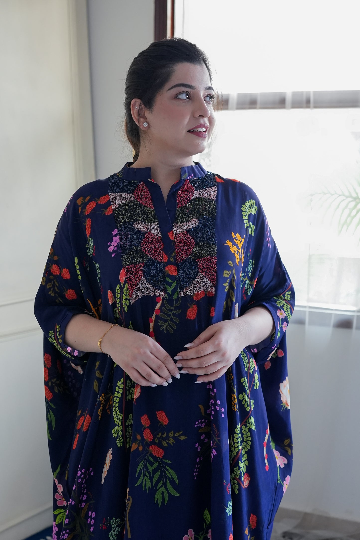 Nimmi Floral Printed Kaftan Set