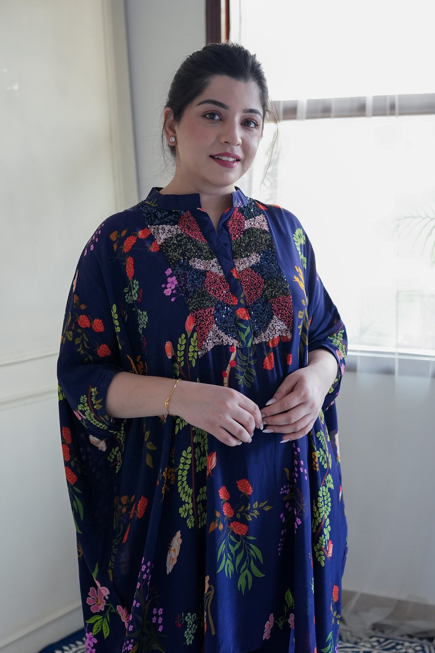 Nimmi Floral Printed Kaftan Set