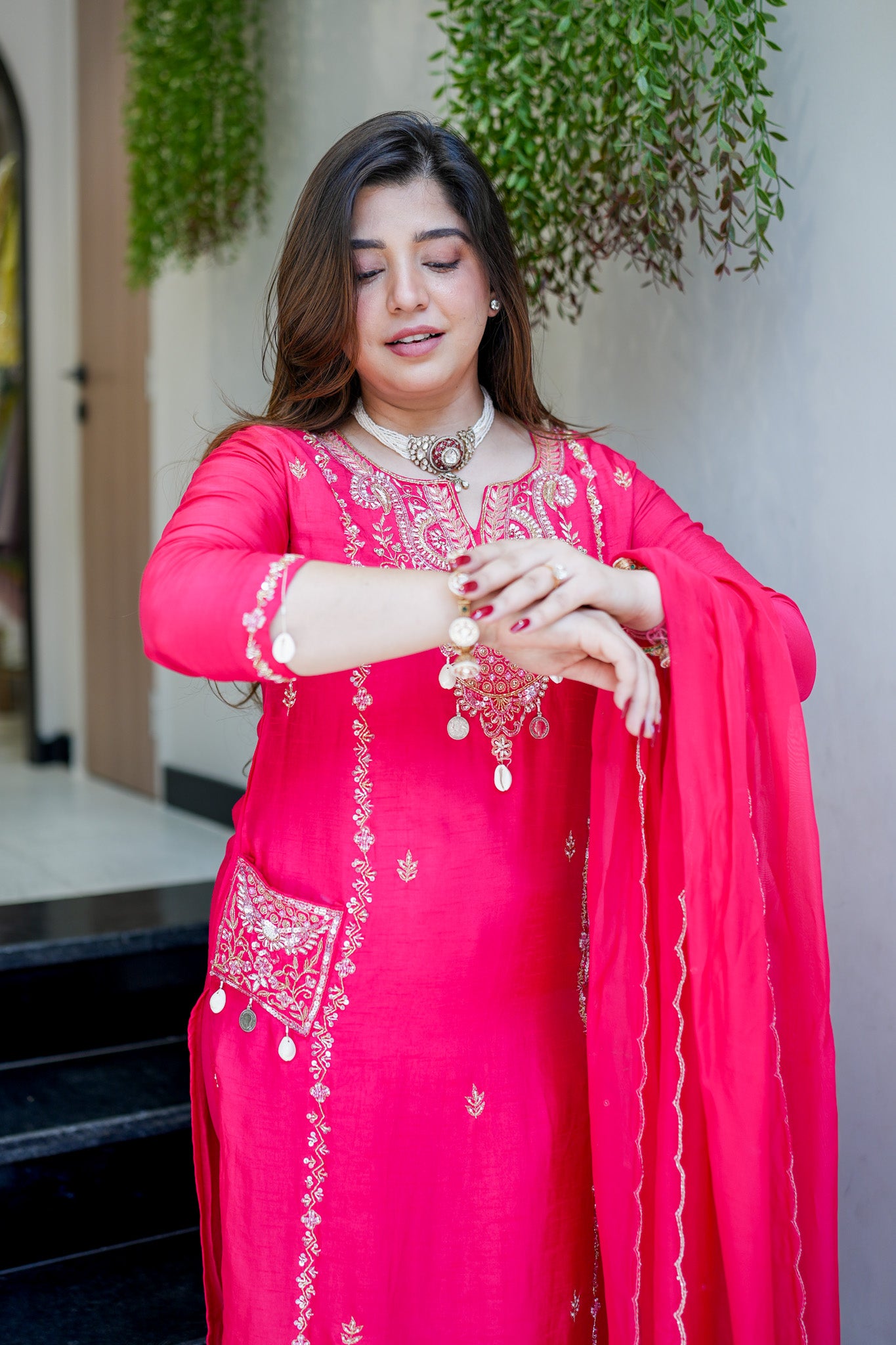 Rivya Embroidered Straight Suit Set