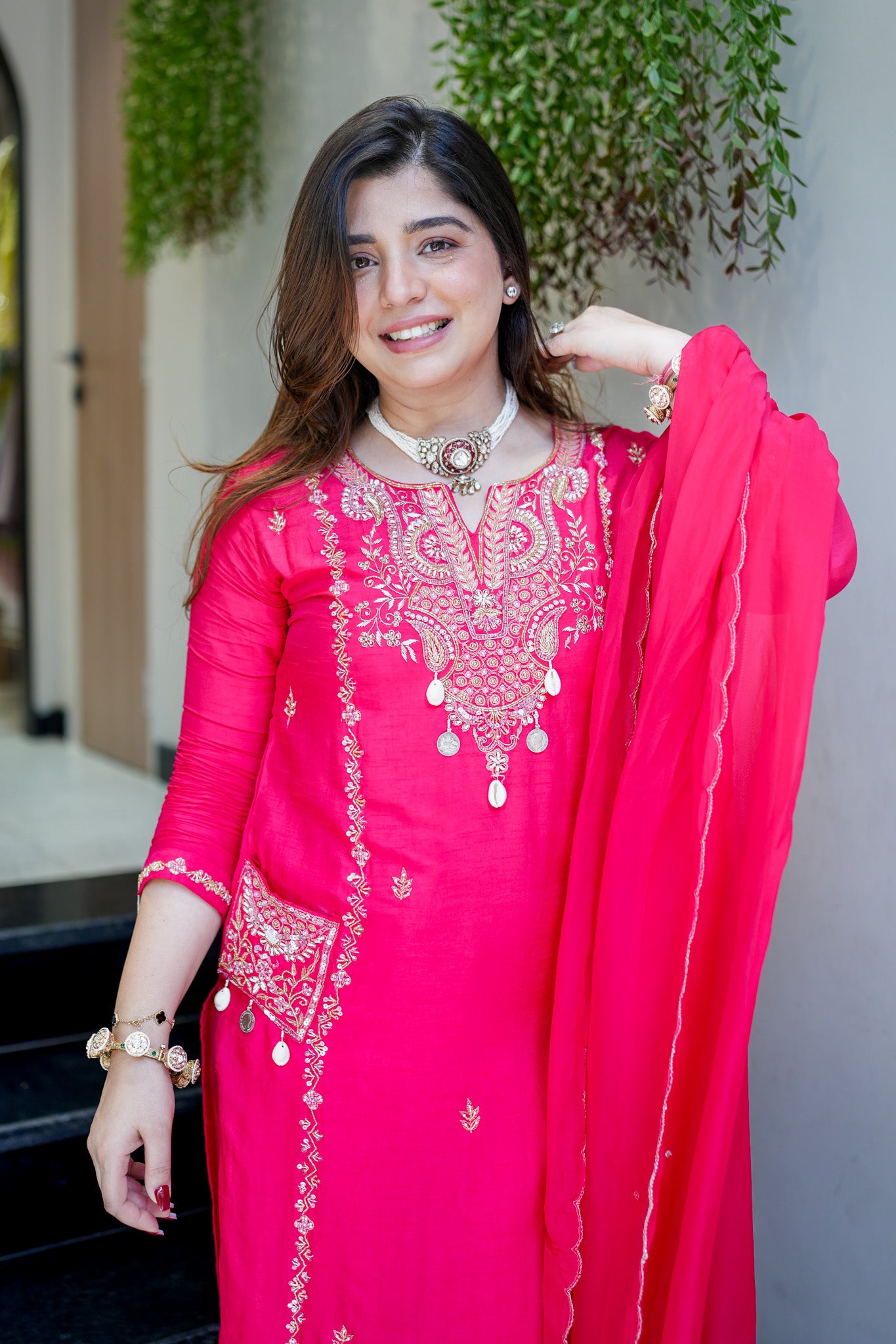 Rivya Embroidered Straight Suit Set