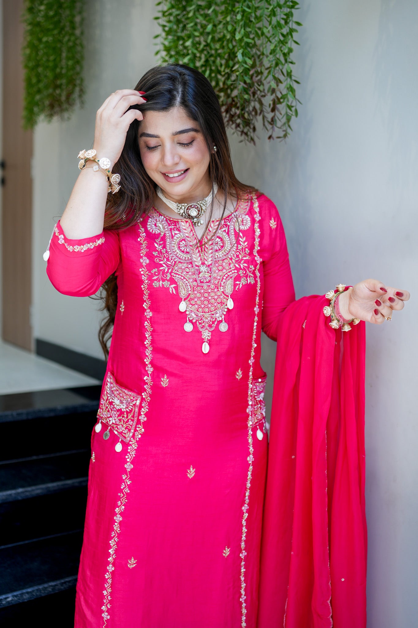 Rivya Embroidered Straight Suit Set