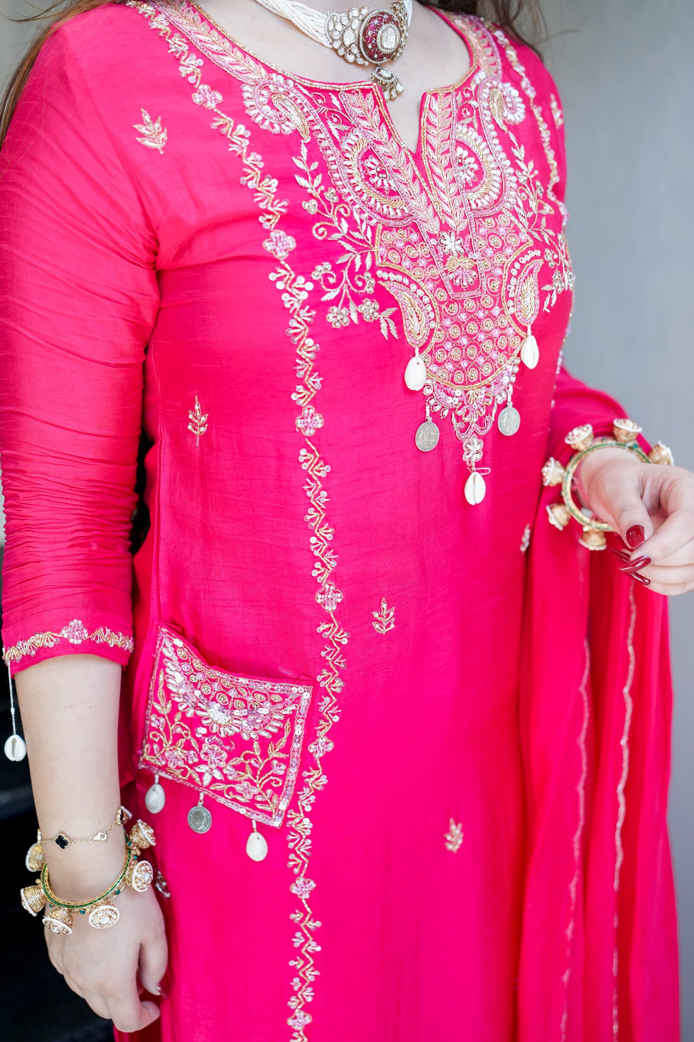 Rivya Embroidered Straight Suit Set